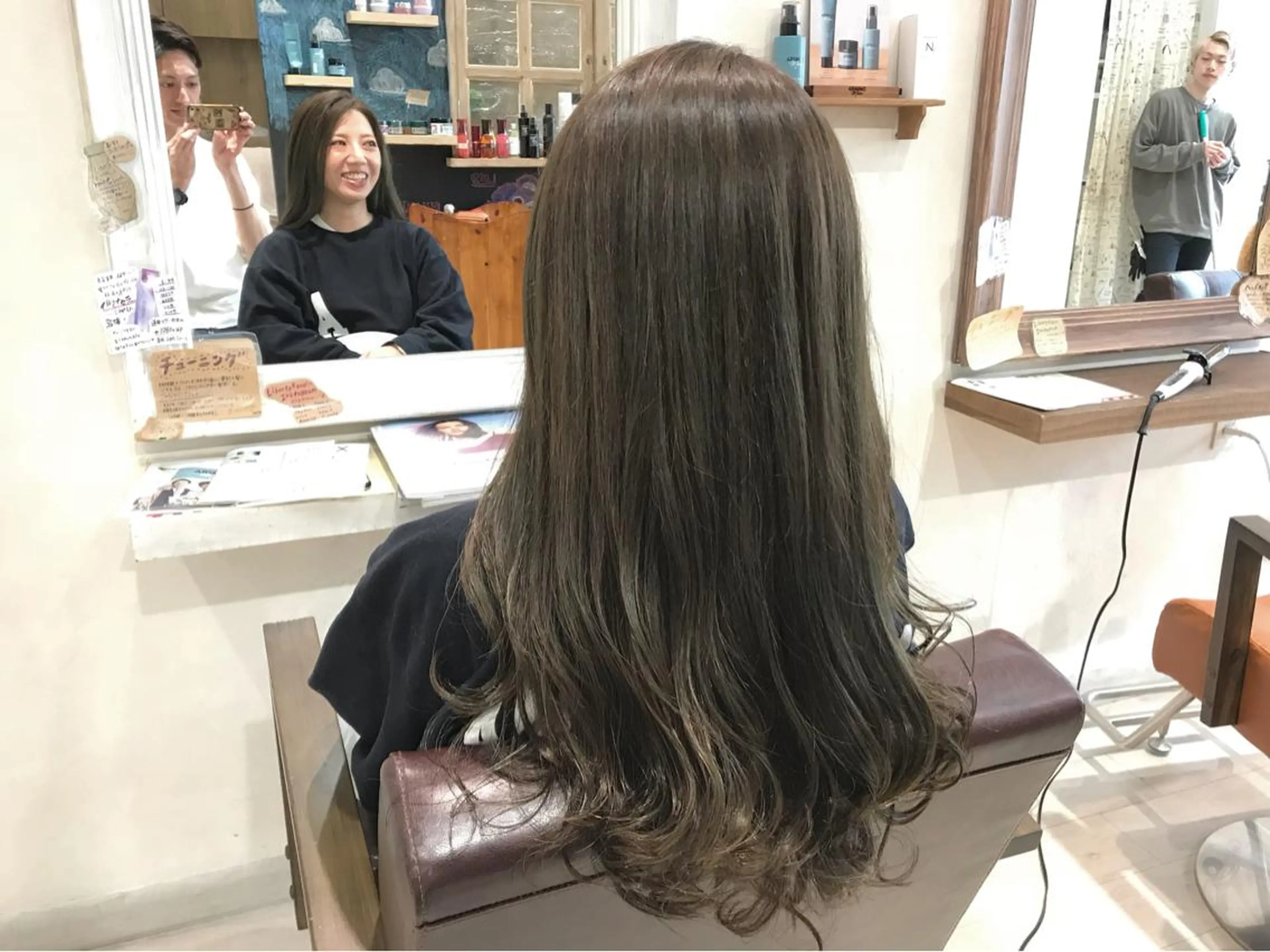 ロング カラー アッシュ メンズ指名多数!! SiLO 田島のヘアスタイル