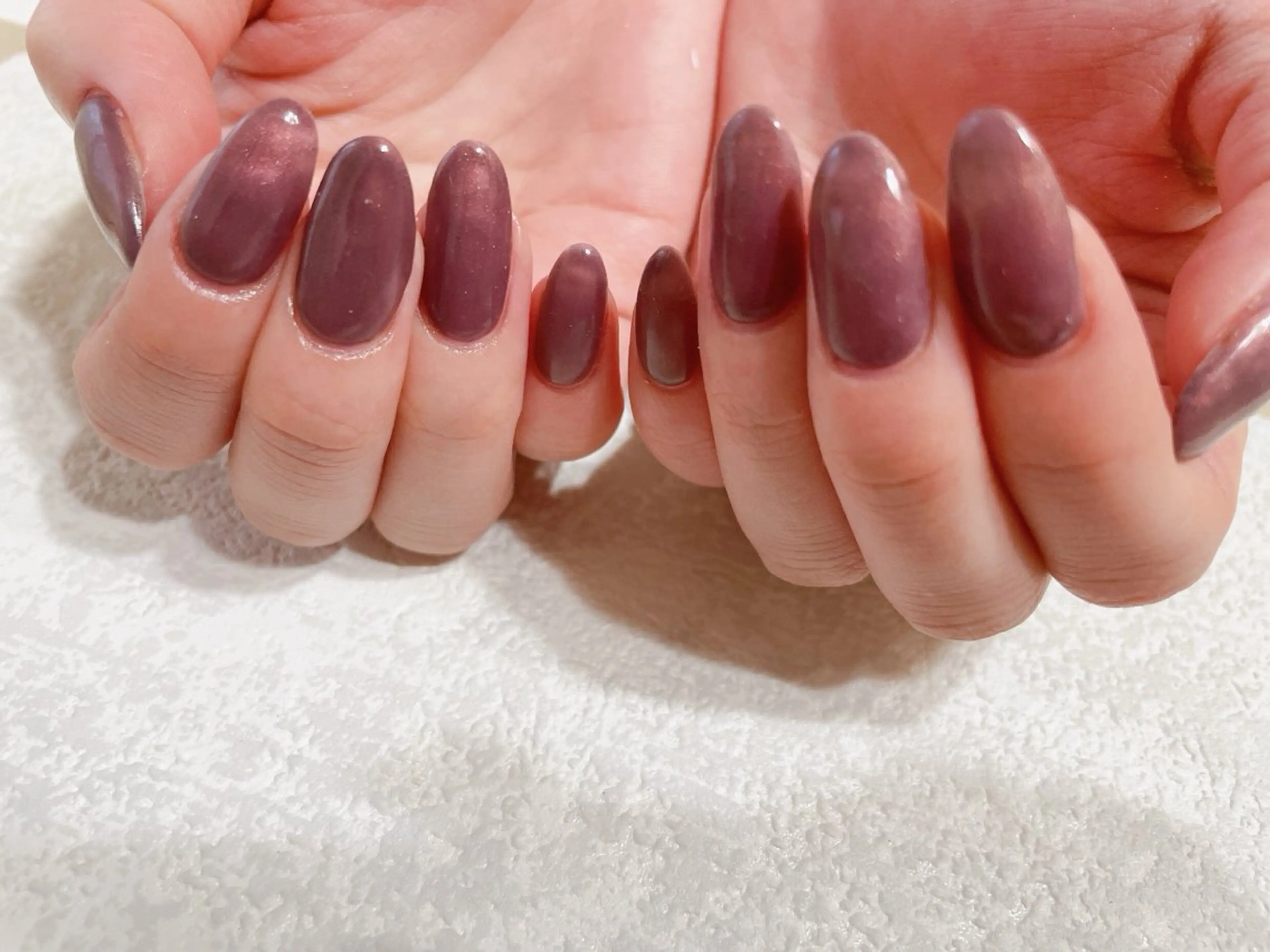 ネイル ジェルネイル 韓国ネイル ワンカラーネイル パラジェル 冬ネイル kikinail 溝の口のネイルデザイン