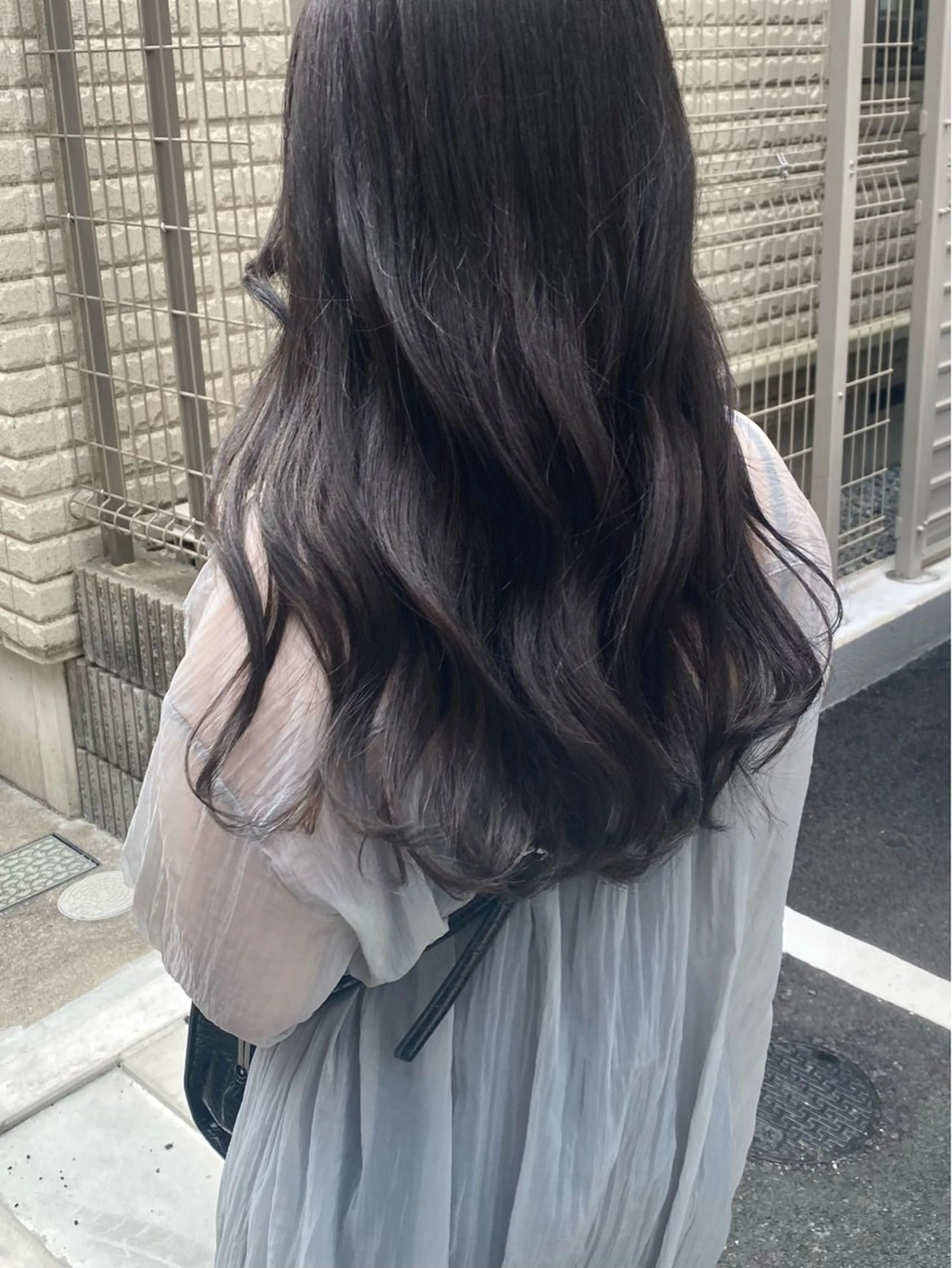 ロング カラー アッシュ 透明感カラー ヘアカラー トリートメント 透明感×レイヤー 【梅田】KANONのヘアスタイル