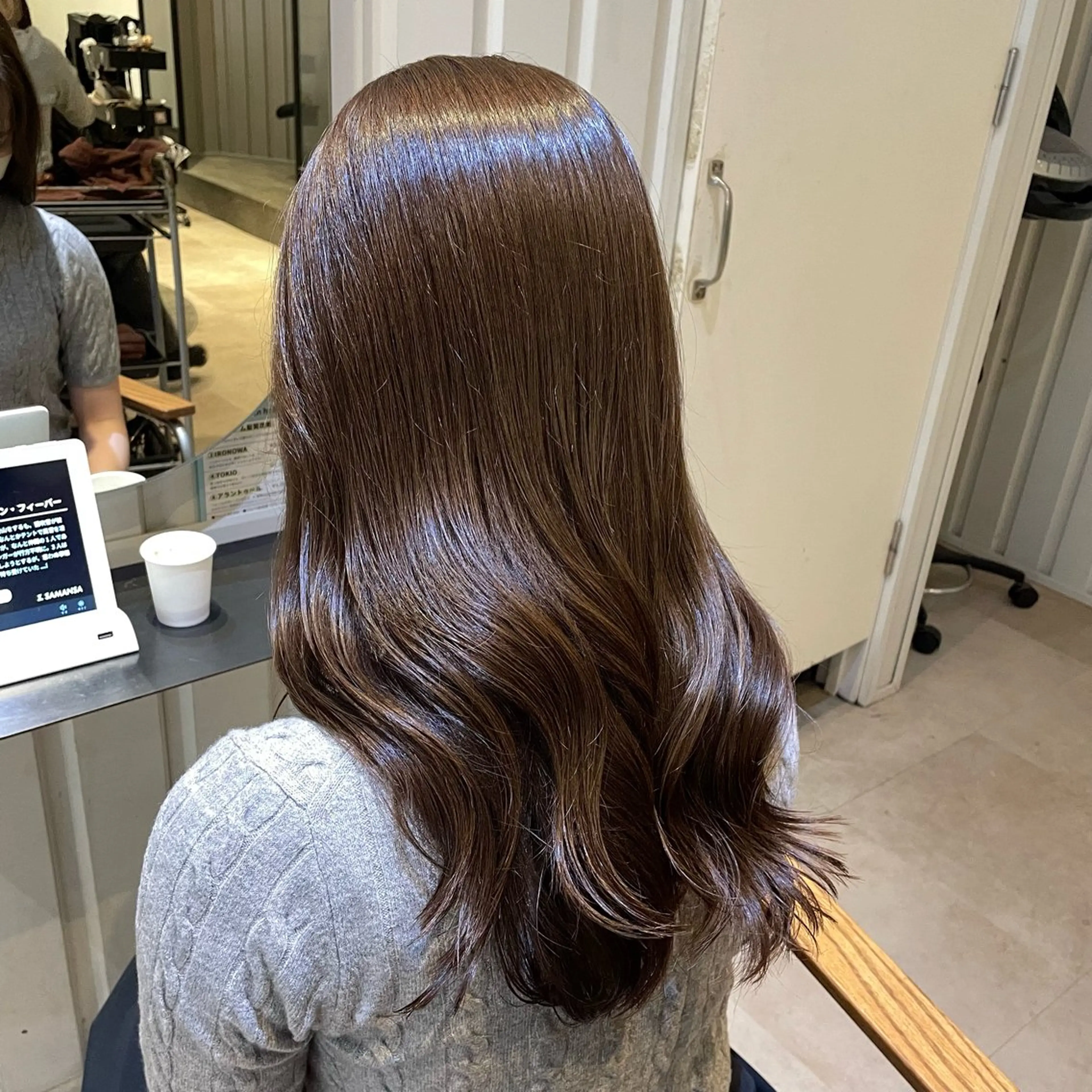 ロング カラー ヘアカラー 💘韓国レイヤー上 品カラーruru💘のヘアスタイル