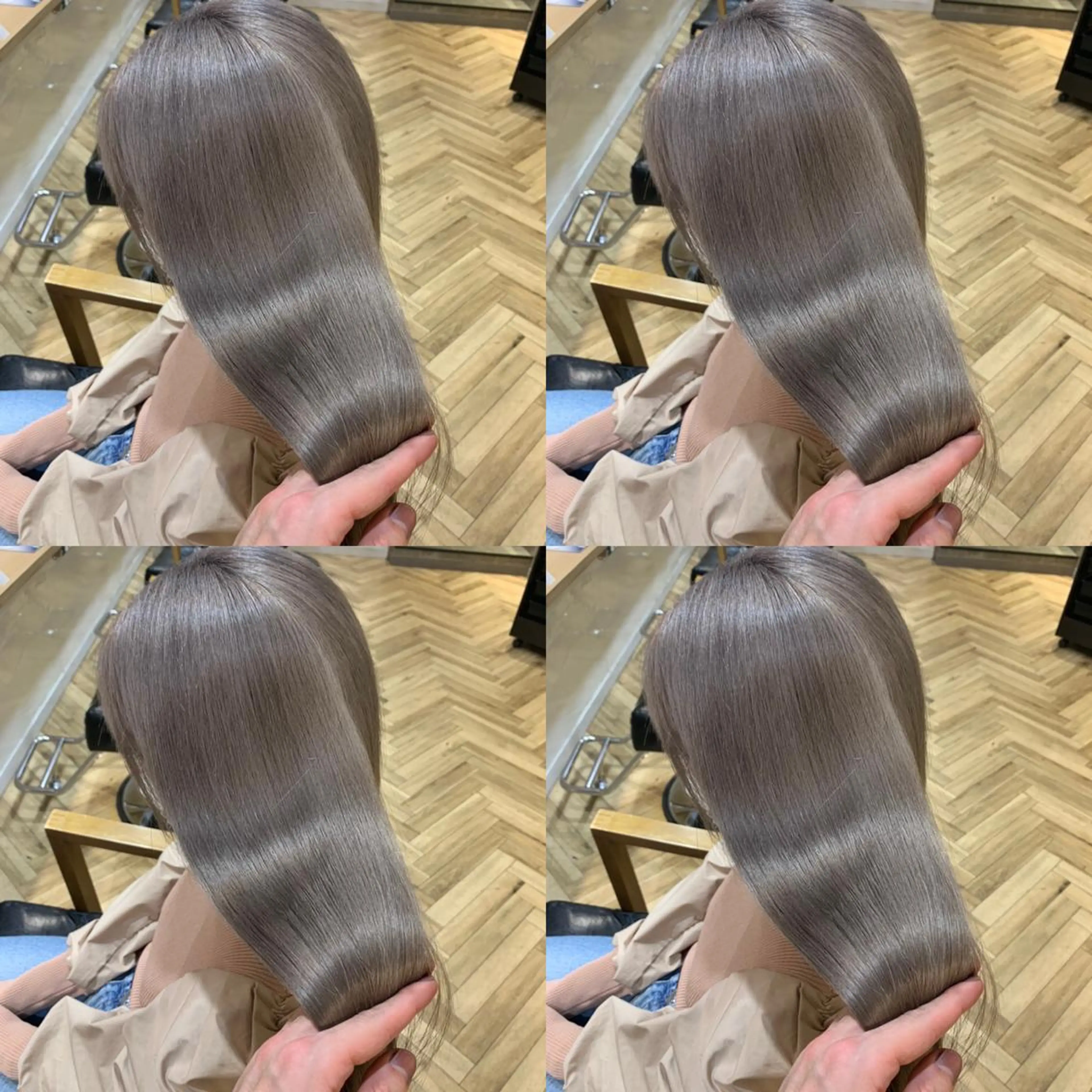 セミロング カラー ✨縮毛矯正✖︎顔周り レイヤー✨ナカムラのヘアスタイル
