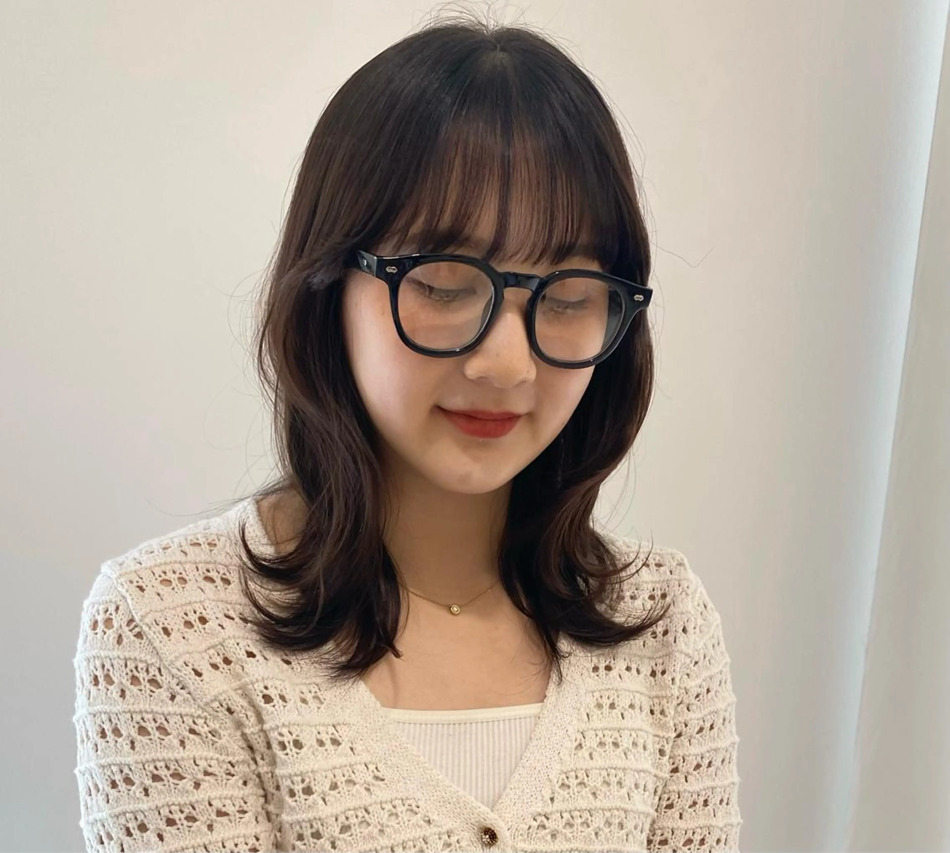 セミロング カラー ヘアカラー トリートメント レイヤー🤍 ベージュ🤍　聖奈のヘアスタイル