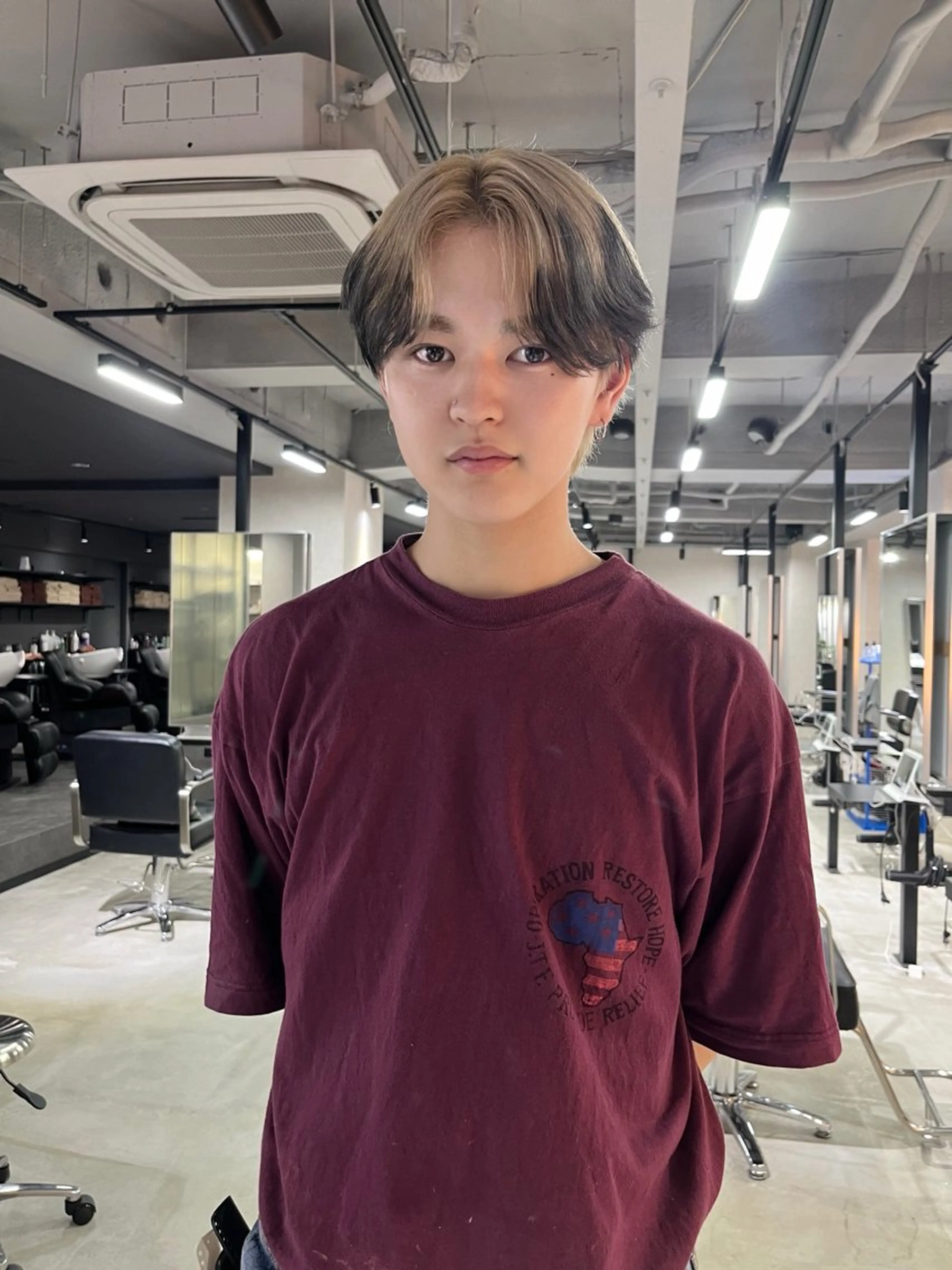 カラー デザインカラー 心斎橋/ブロンド/ ペールカラー/あみかのヘアスタイル