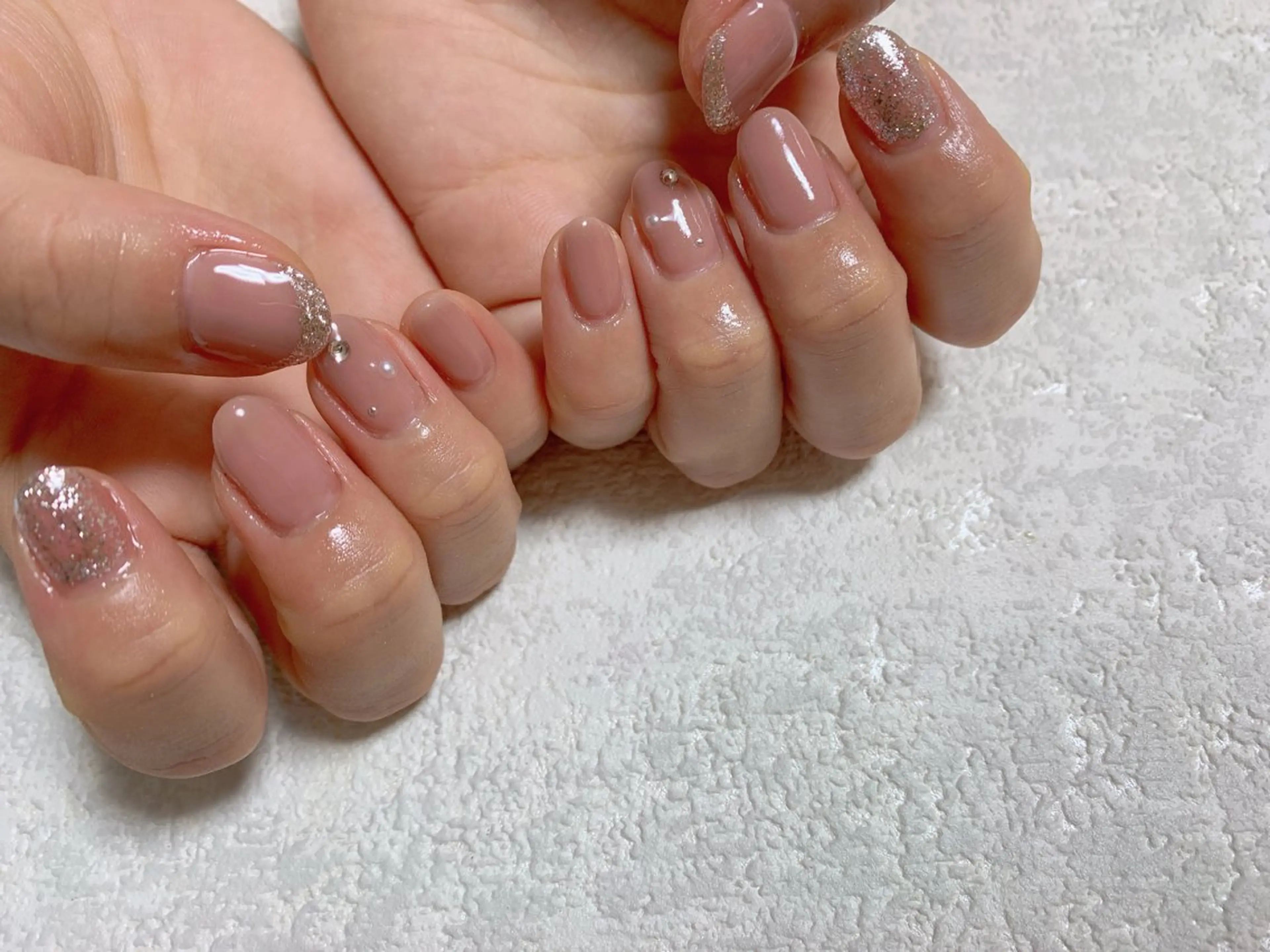 ネイル ジェルネイル 韓国ネイル ラメ(グリッター) メンズネイル パラジェル kiki nail たまプラーザのネイルデザイン