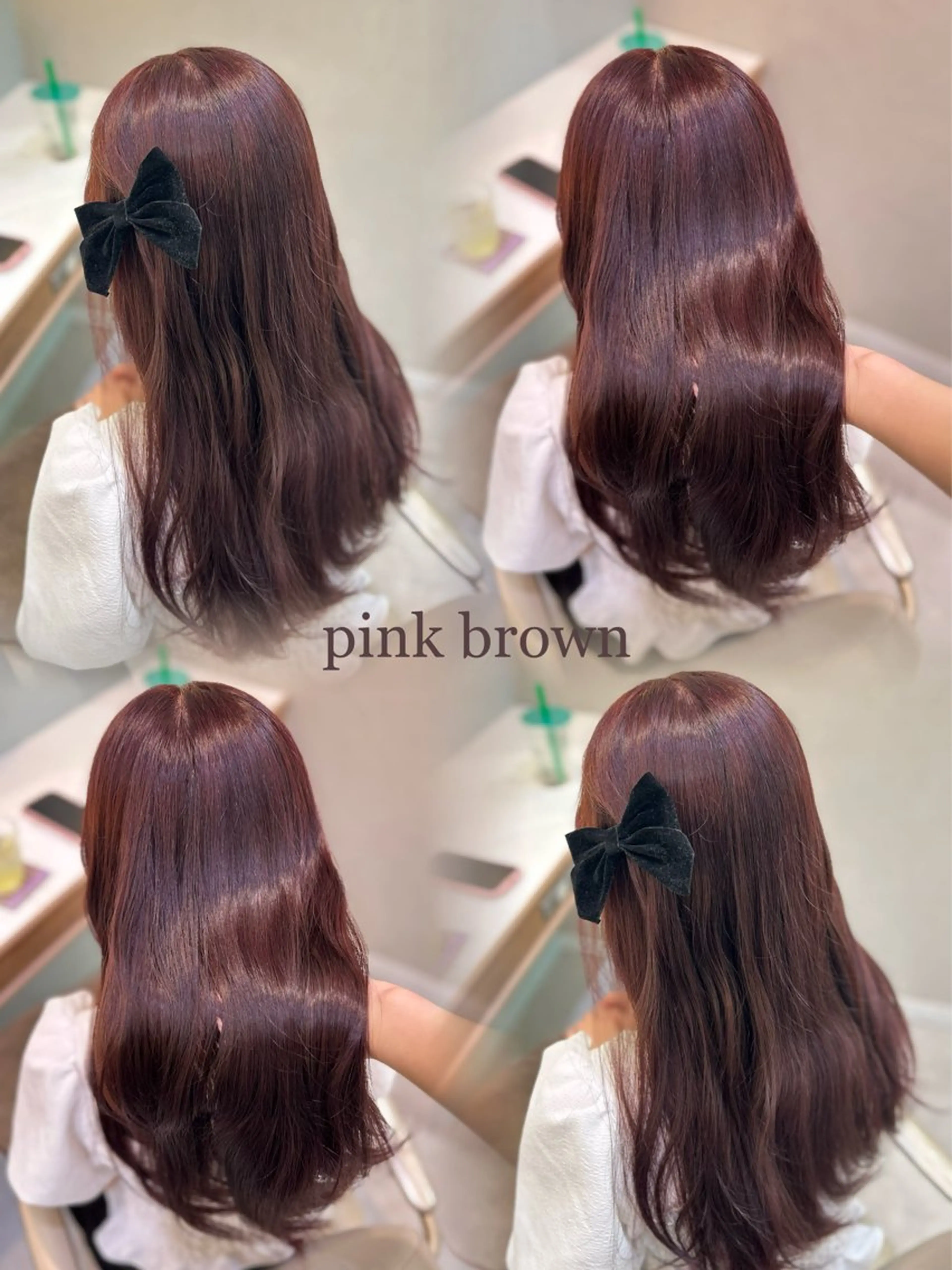 カラー ブリーチ ブラウンカラー ブリーチなしカラー ピンクカラー ヘアカラー ベージュ⌇﻿暖色⌇﻿ 𝐀𝐤𝐚𝐫𝐢のヘアスタイル