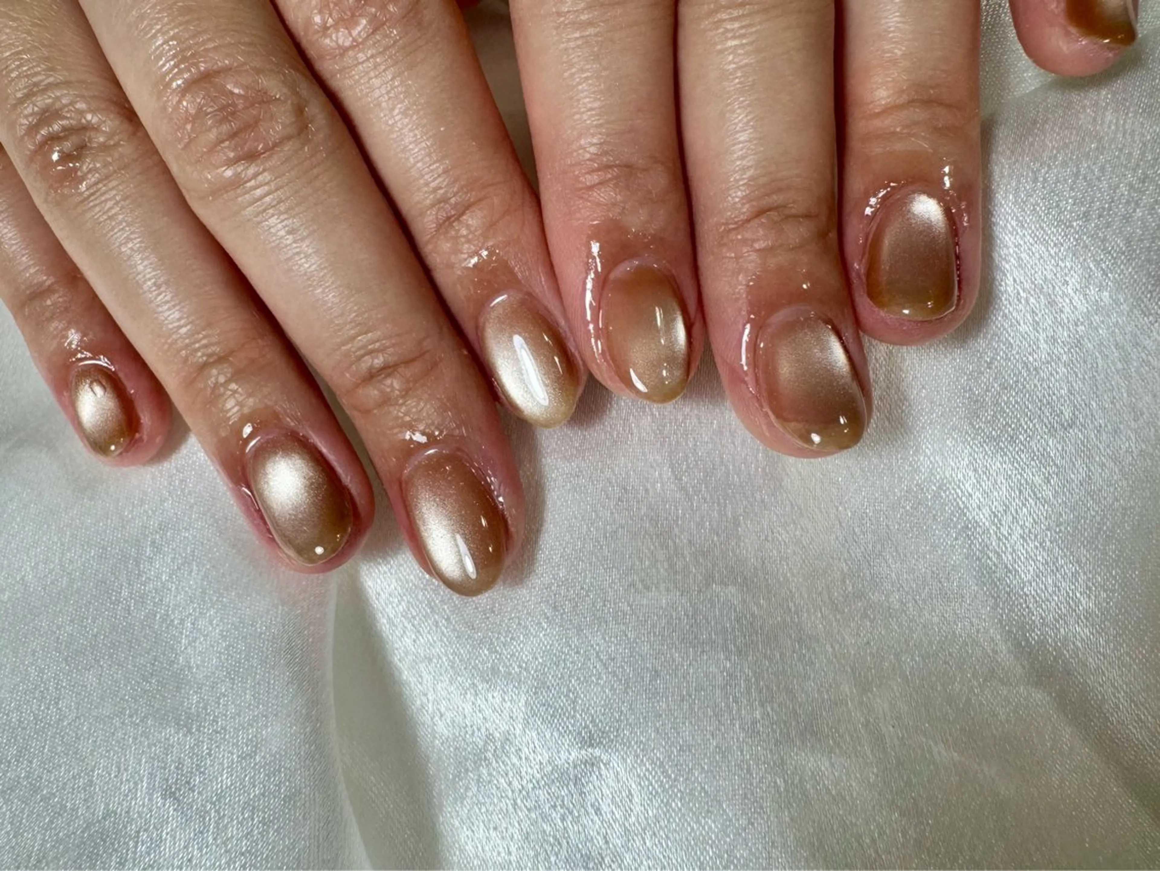 ネイル オーロラネイル 桜ネイル フラワーネイル フットネイル フレンチネイル ハンドネイル kikinail 溝の口のネイルデザイン