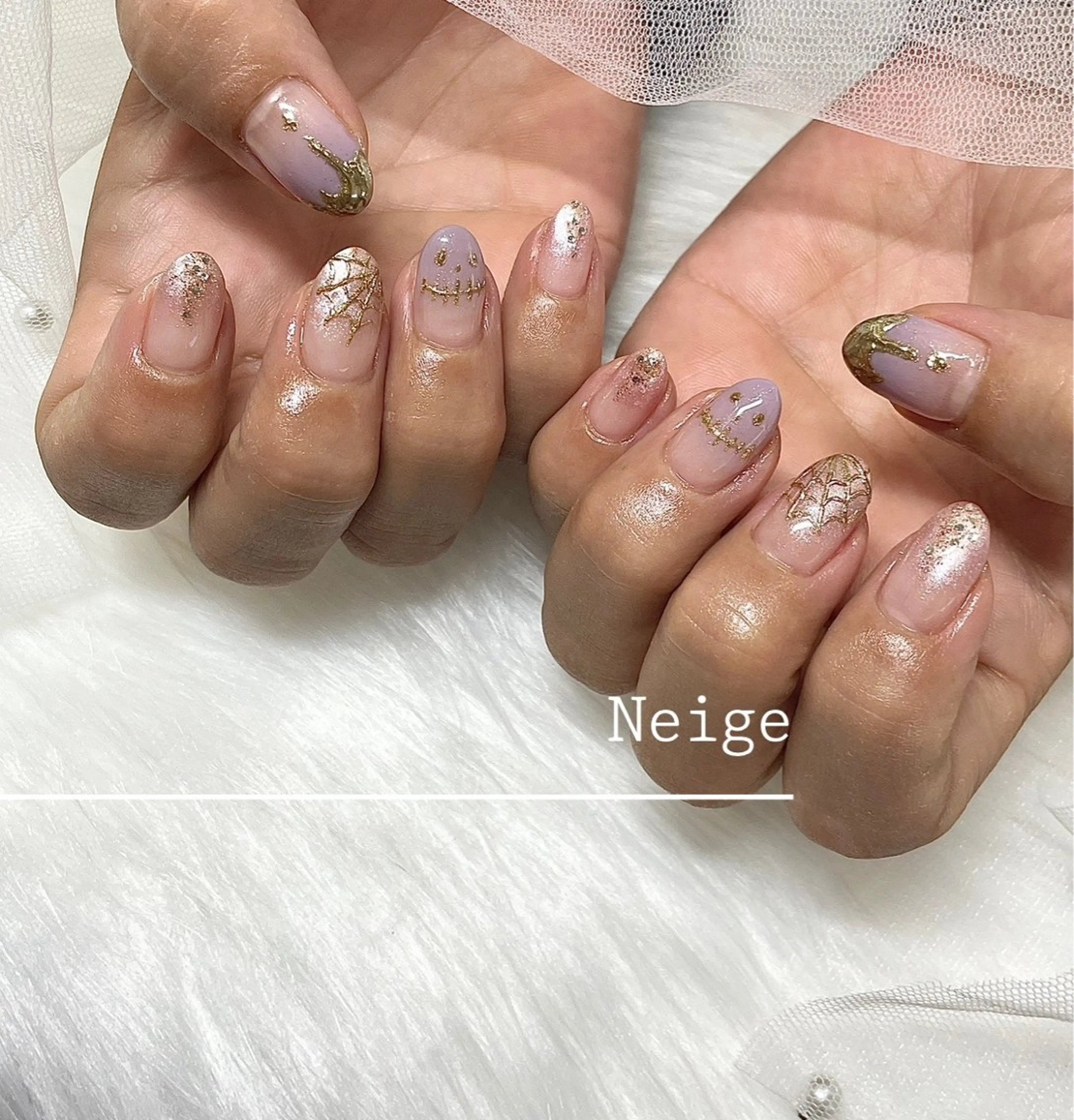 ネイル ハロウィン ハンドネイル Neige 𓂃 aiのネイルデザイン