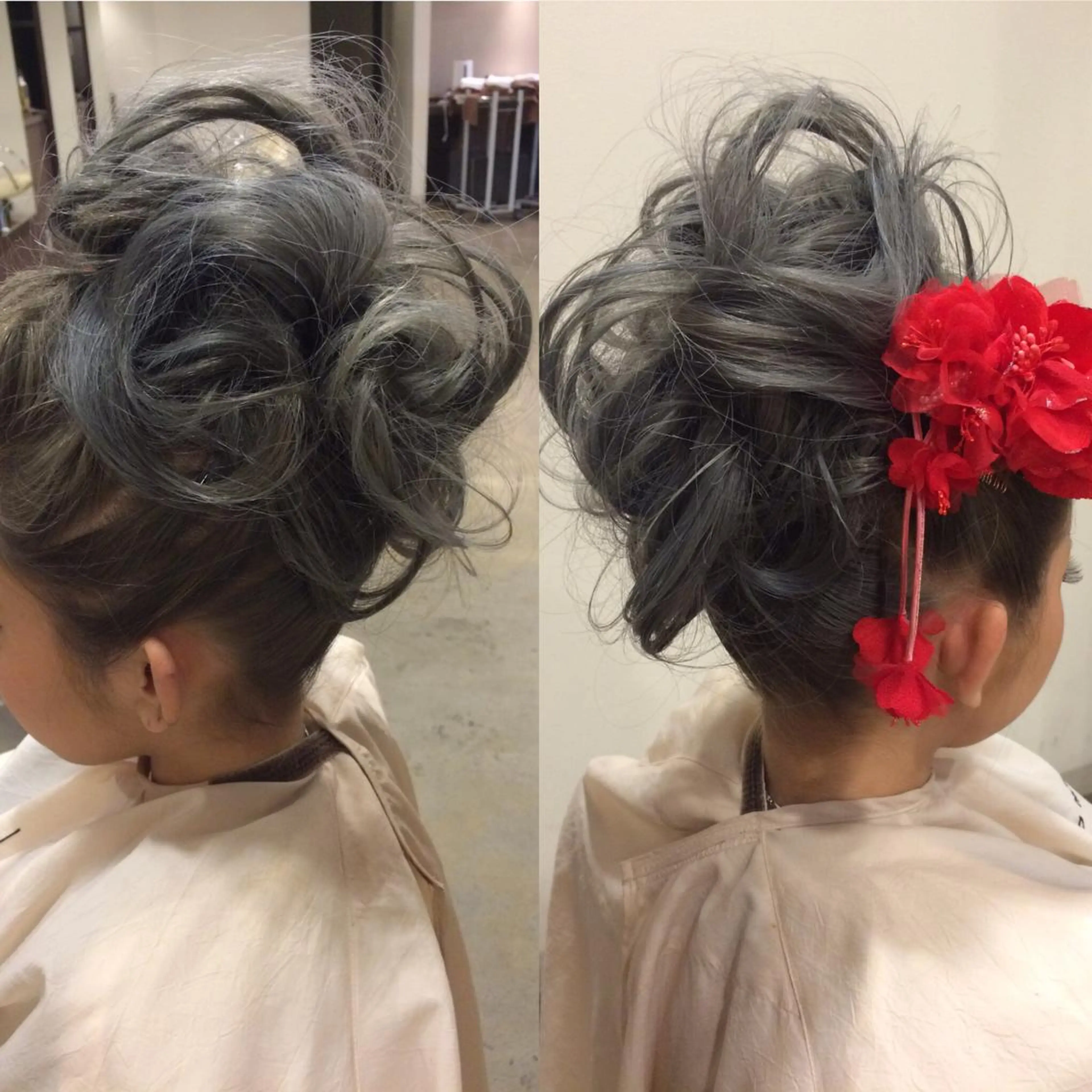 ロング カラー ヘアアレンジ 吉河 克則のヘアスタイル