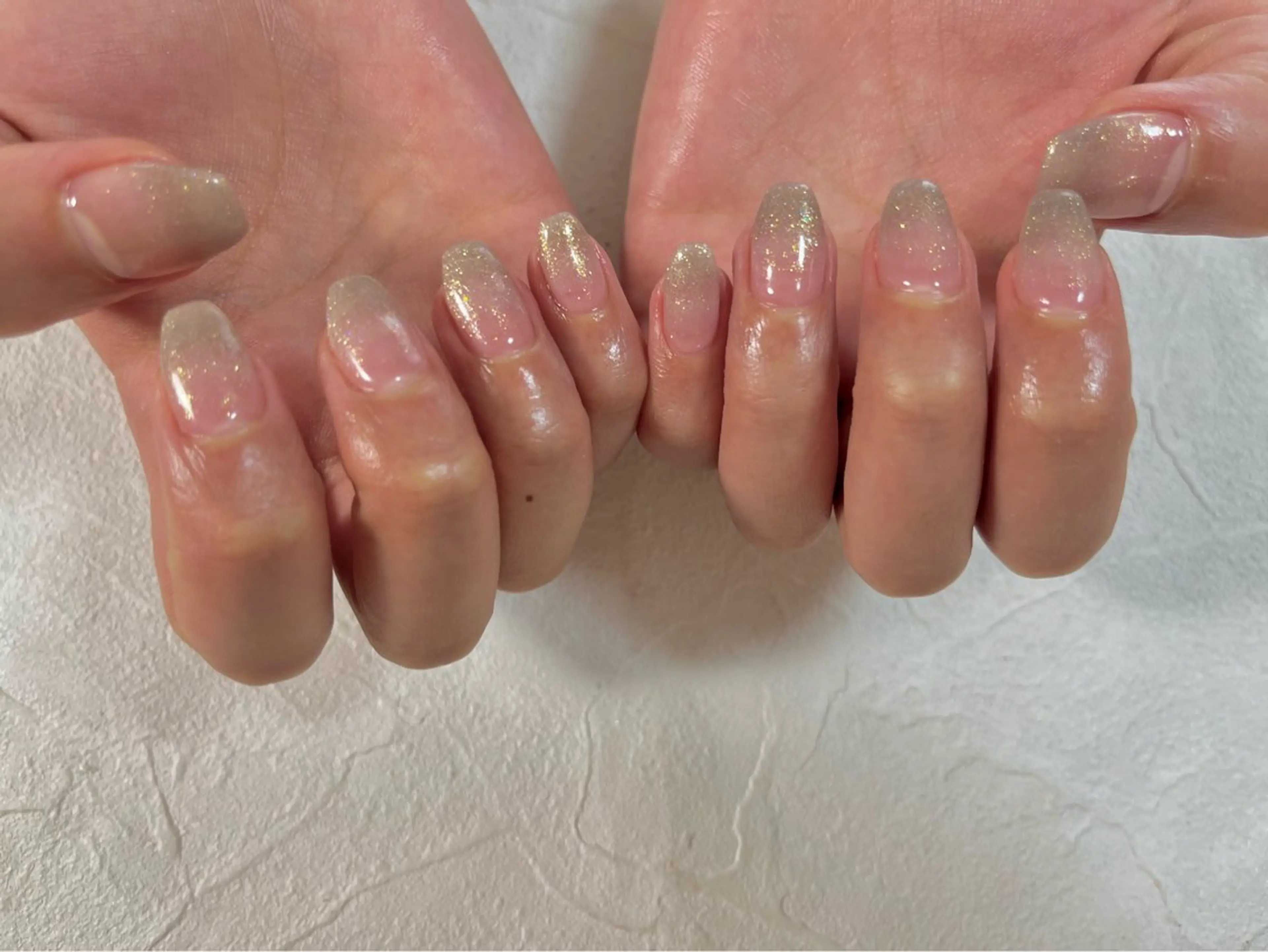 ネイル オーロラネイル フットネイル フレンチネイル ジェルネイル グラデーション kiki nail たまプラーザのネイルデザイン