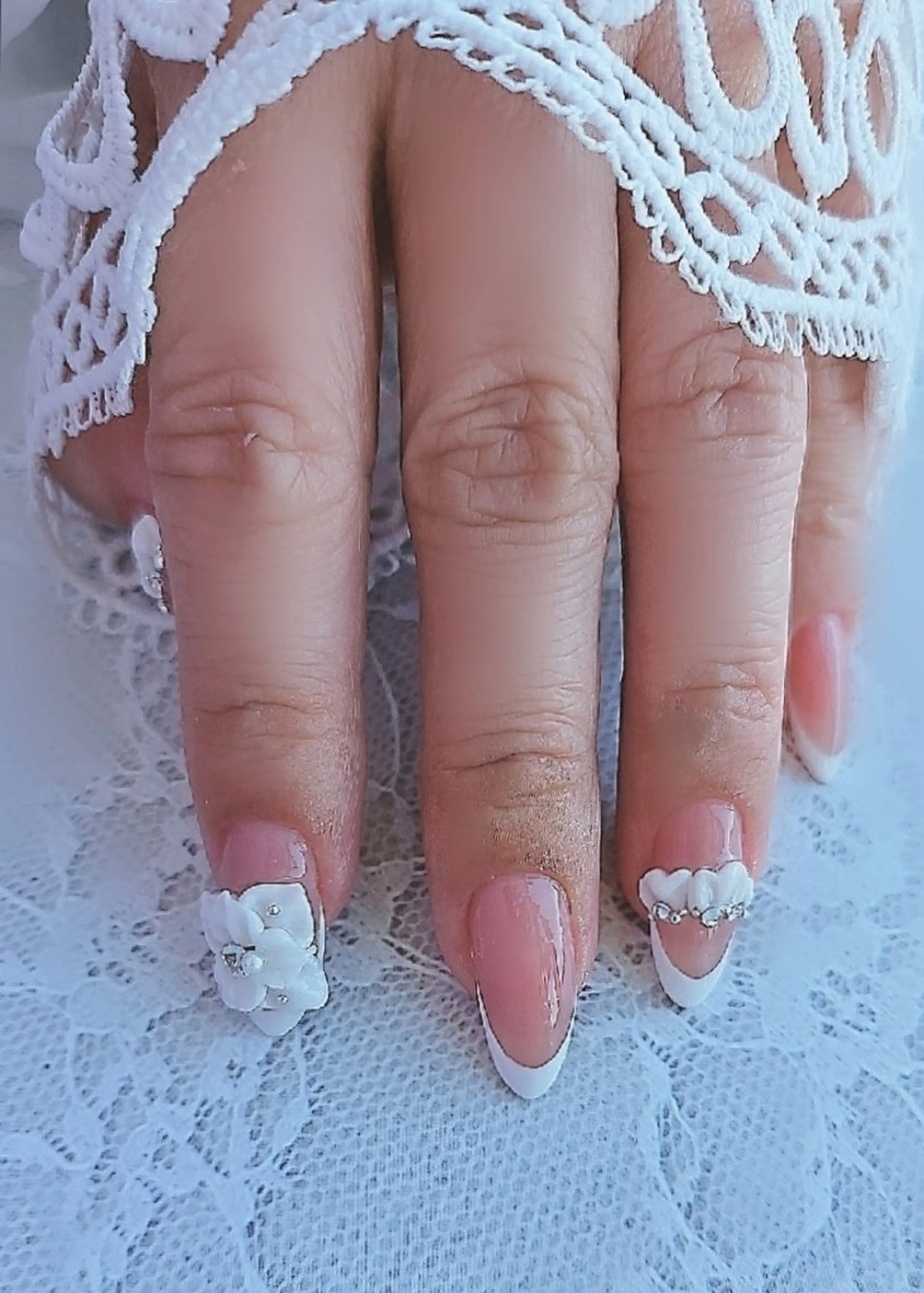 ネイル フレンチネイル ジェルネイル ワンカラーネイル ネイルチップ ブライダルネイル Noah'snail   のネイルデザイン