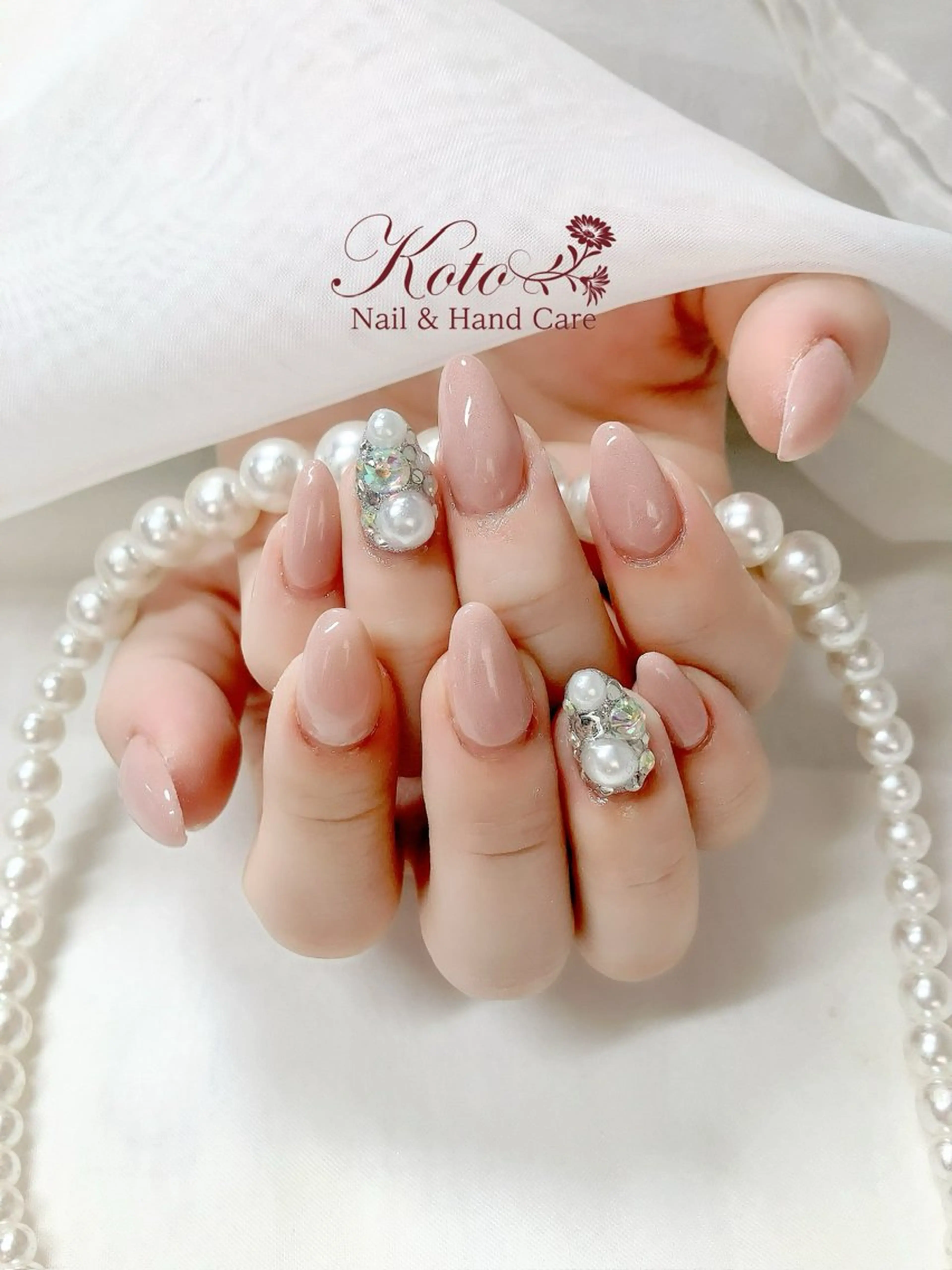 ネイル 長さ出し ジェルネイル 持ち込み ニュアンスネイル 赤色 Risa ネイルサロンKOTOのネイルデザイン