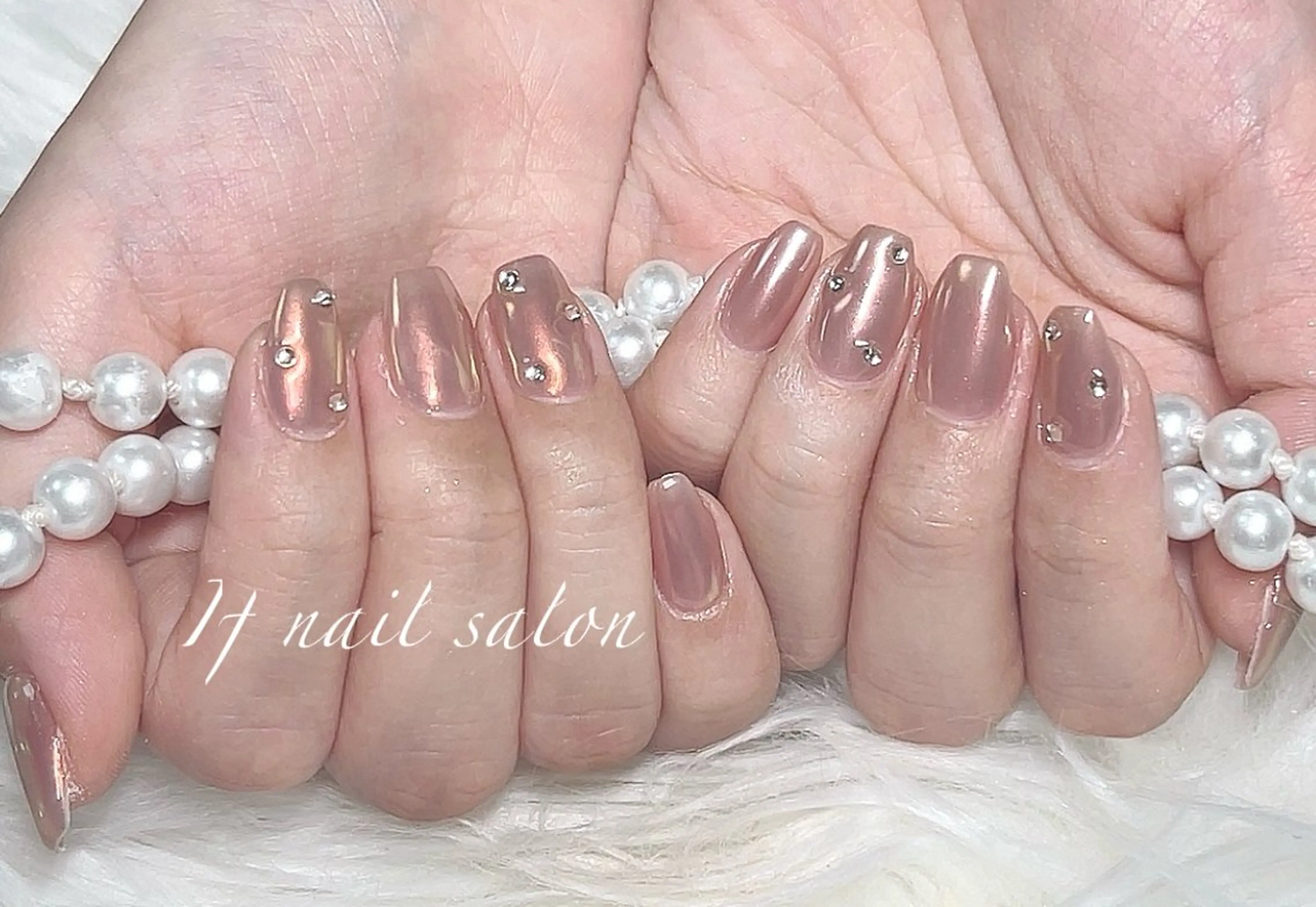 ネイル オーロラネイル ミラーネイル Ya yaのネイルデザイン