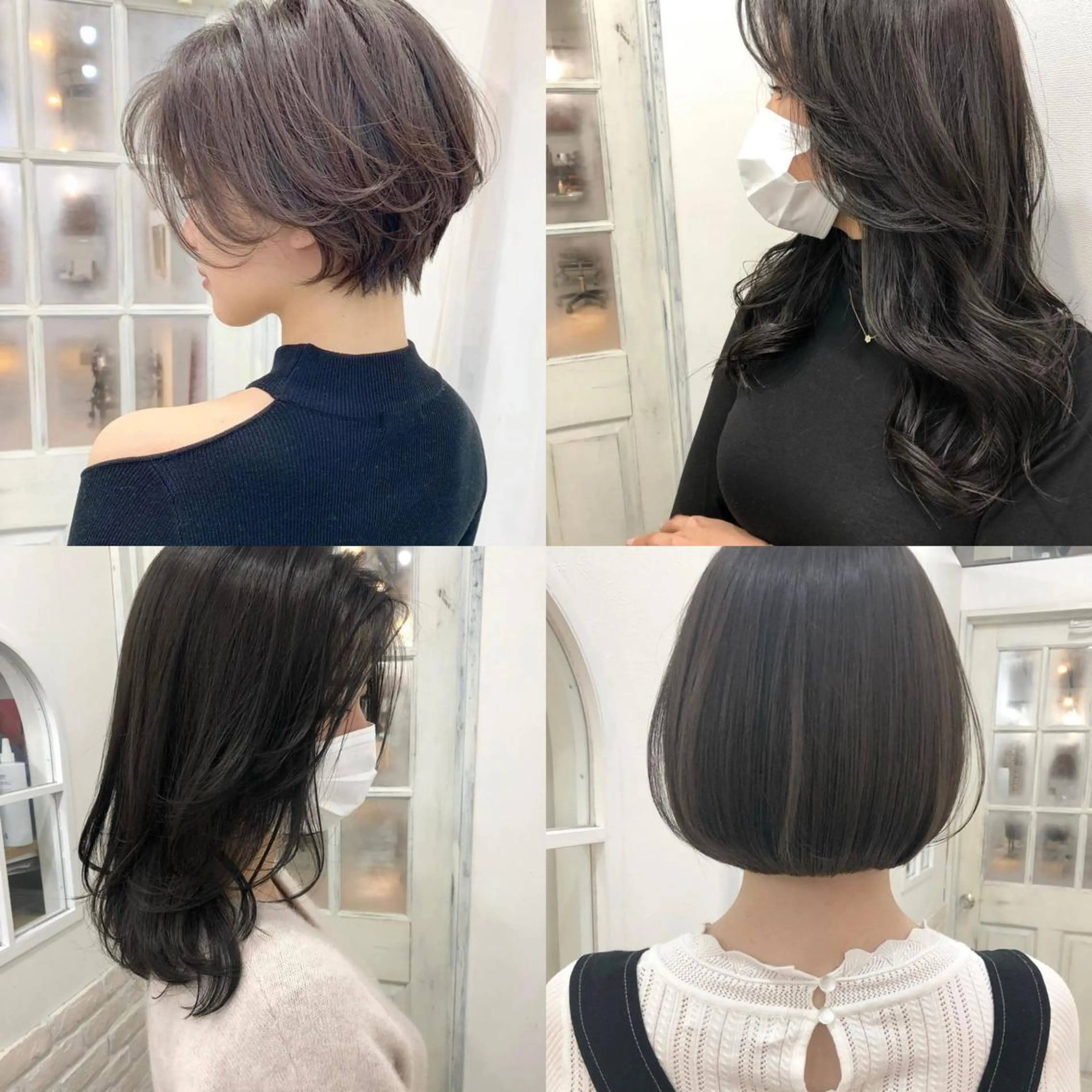 ミディアム 白いハイライト🤍 タナカリョウスケのヘアスタイル