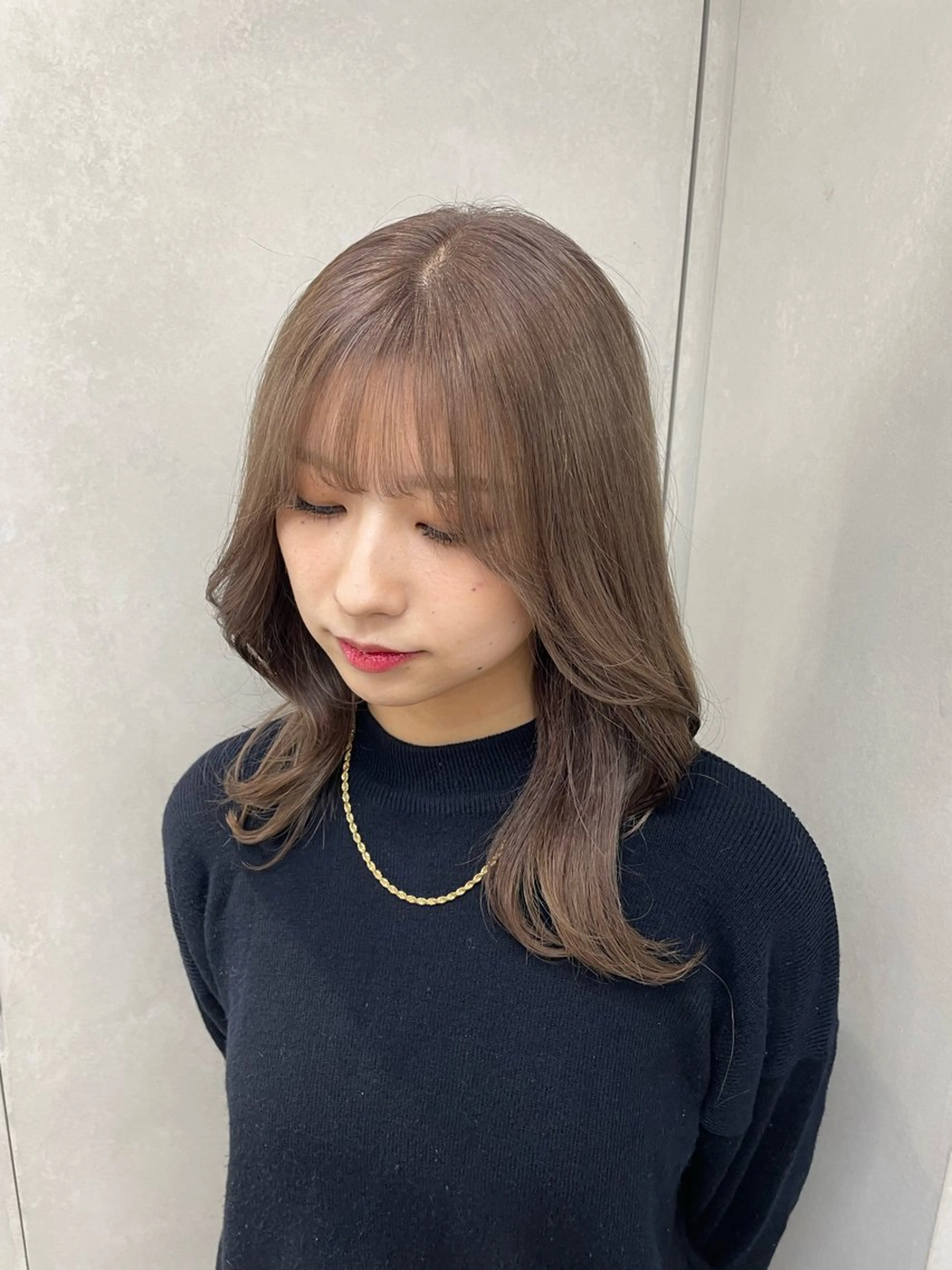 セミロング カラー ✨レイヤーカット 海外ヘア/原宿✨のヘアスタイル