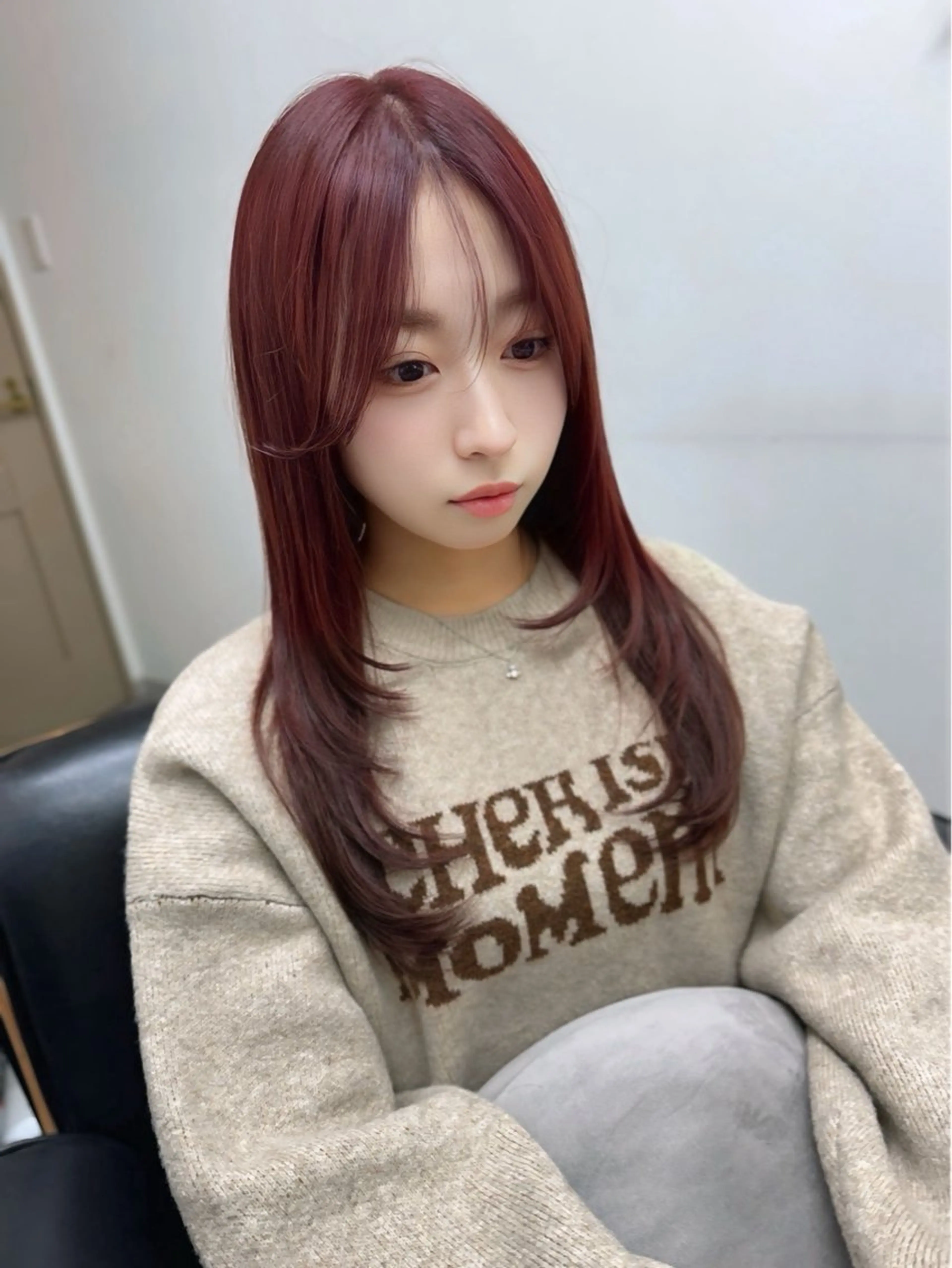 ロング カラー アディクシーカラー イルミナカラー クオルシアカラー 髪質改善 韓国風ヘア 艶髪改善師/高橋潤 /レイヤーカットのヘアスタイル