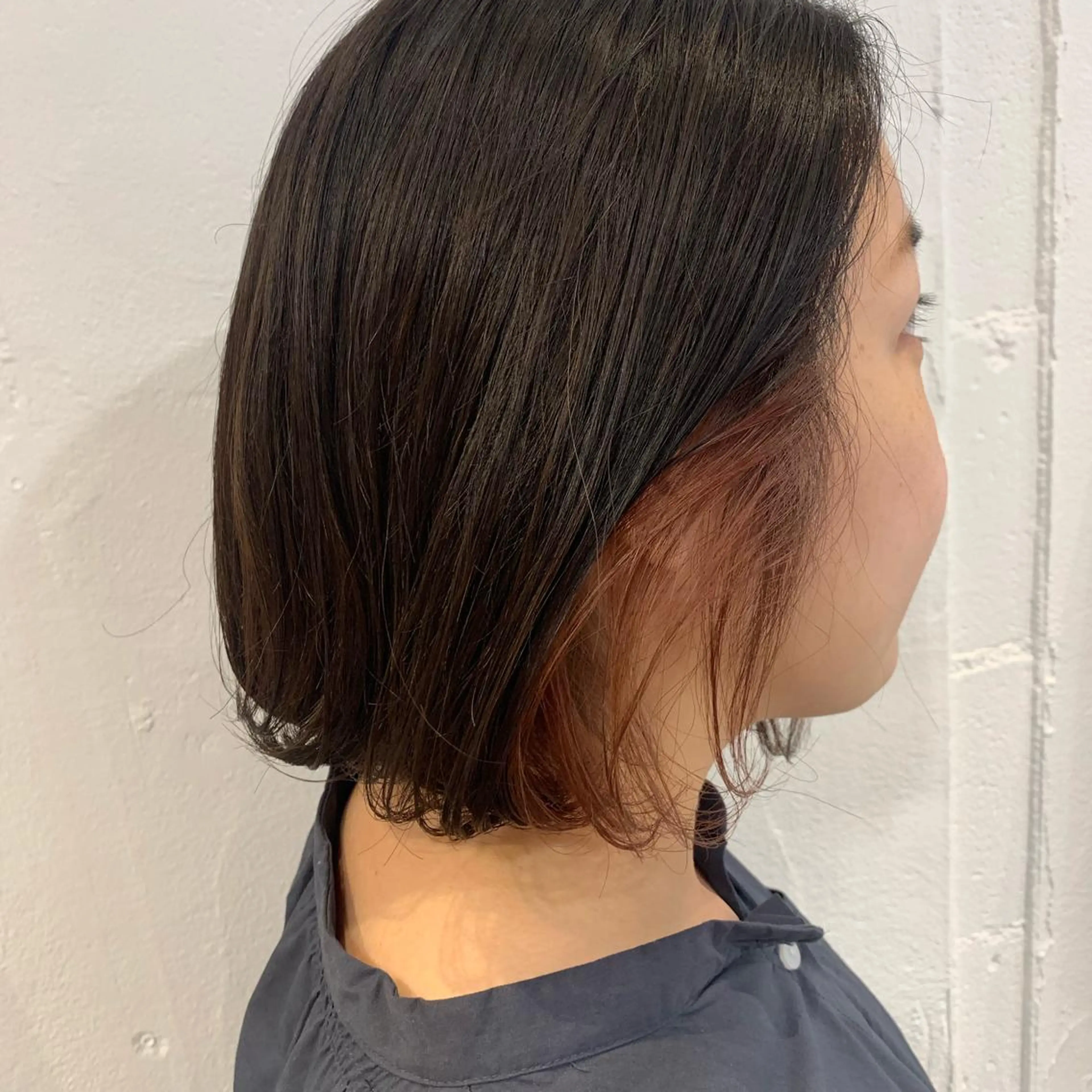 ミディアム カラー イヤリングカラー . AYUKAのヘアスタイル