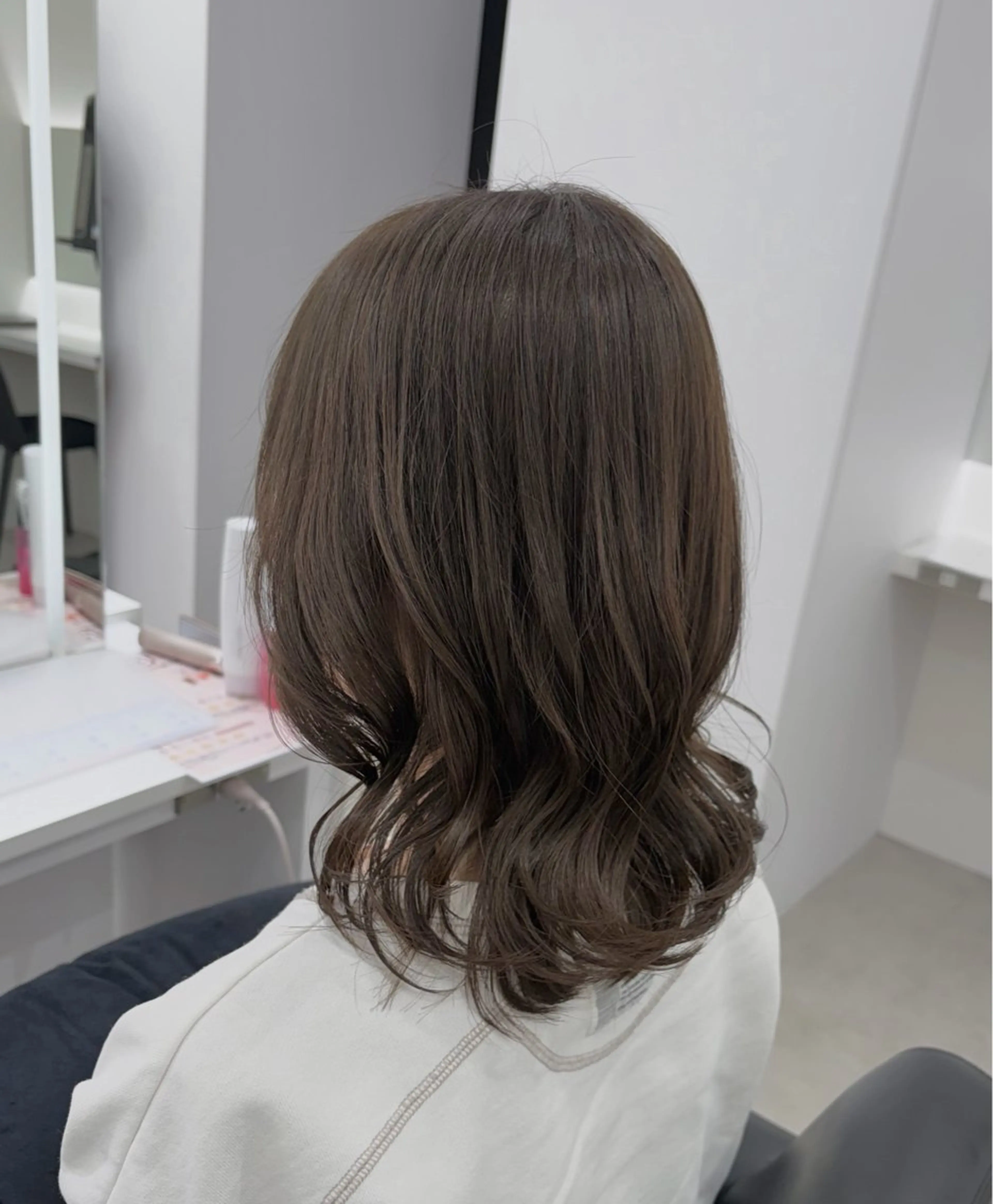 ミディアム カラー カット ヘアカラー ヘアセット グレージュ/ベージュ /経堂/sana🌱のヘアスタイル