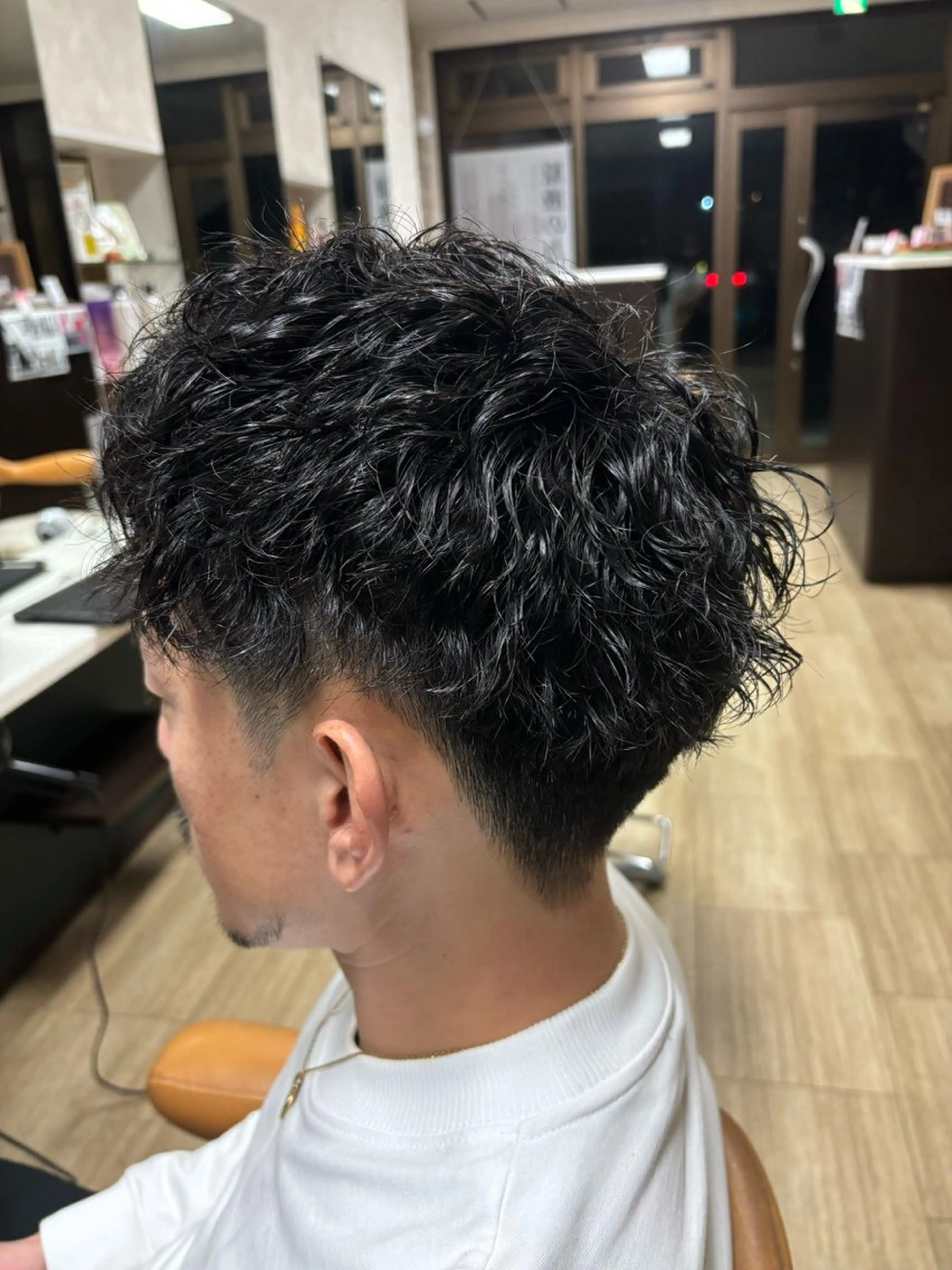 パーマ メンズ 千上 結希奈のヘアスタイル