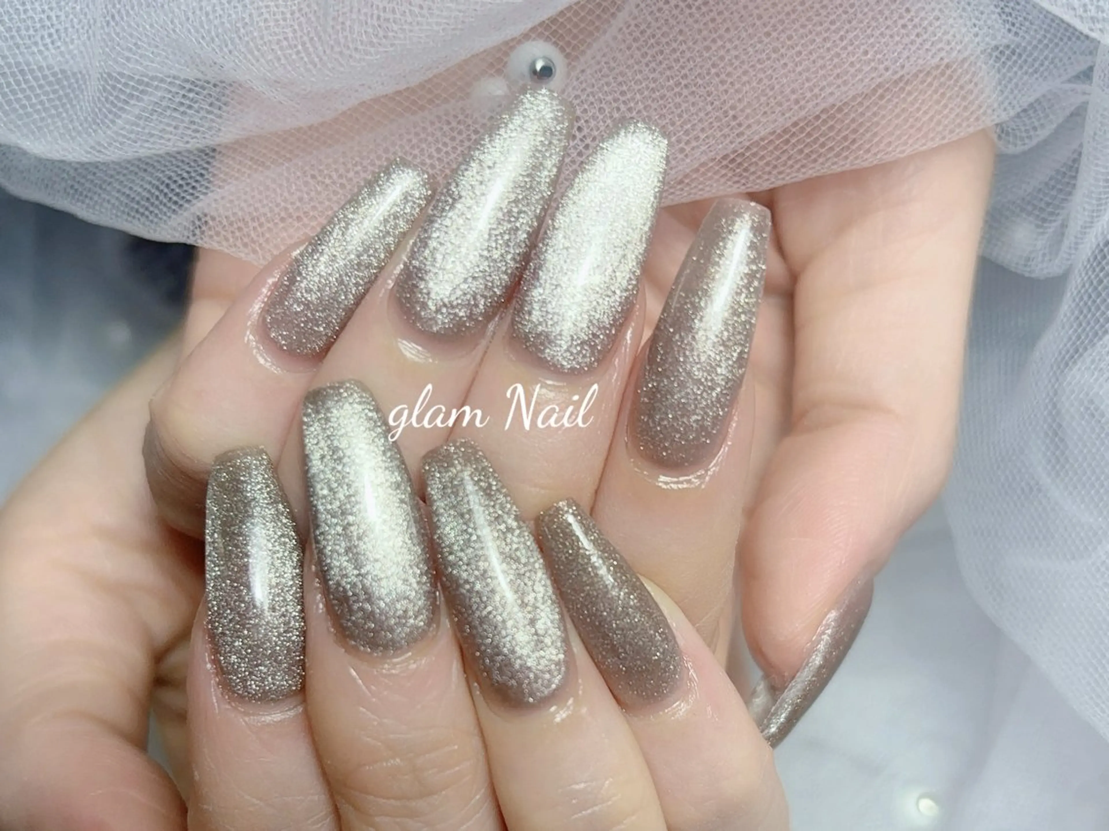 ネイル ハンドネイル エツメ💅 長さだし🎀デザインのネイルデザイン