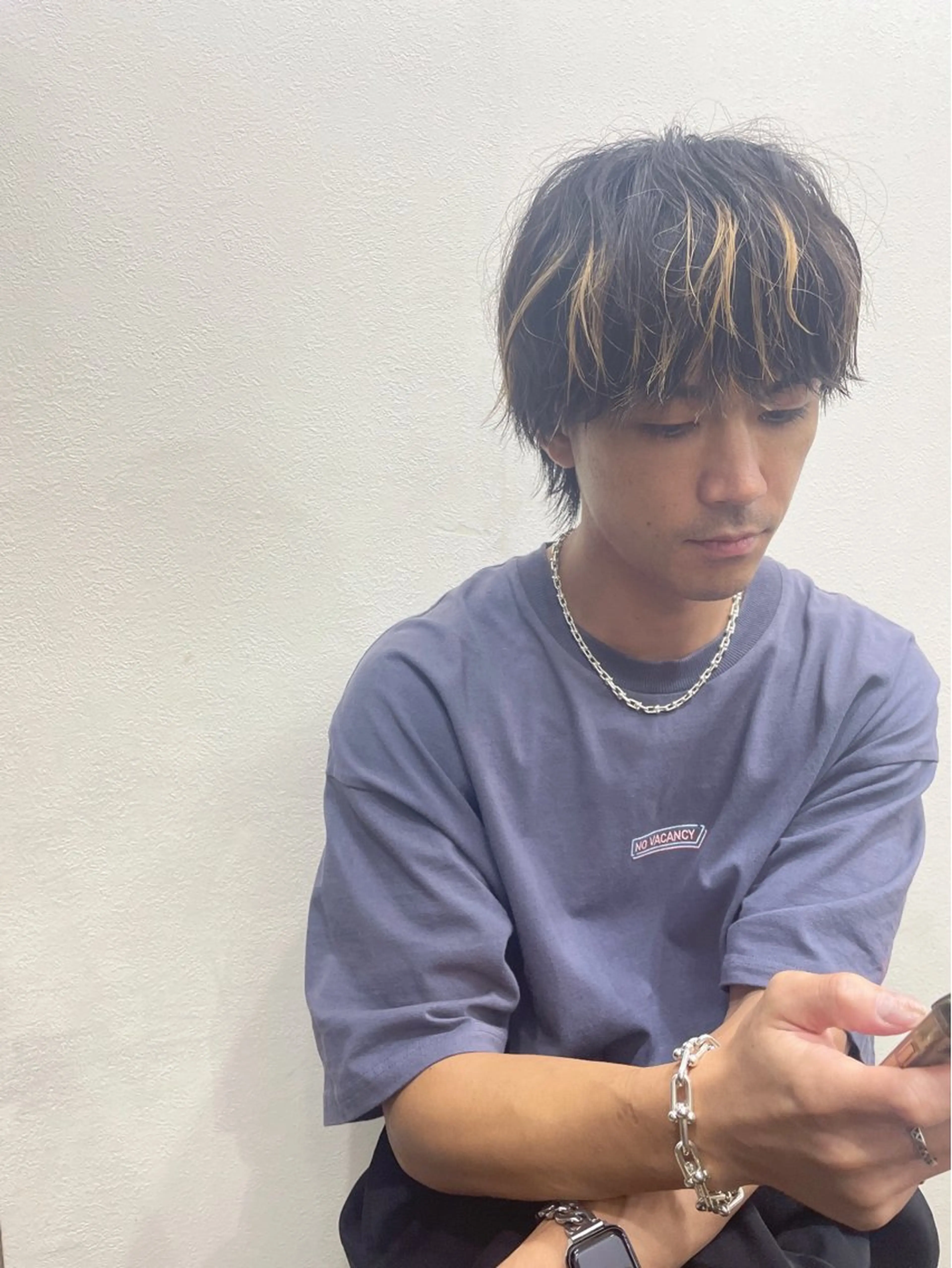 メンズ メンズウルフカット ウルフカット 奈良 明日香のヘアスタイル