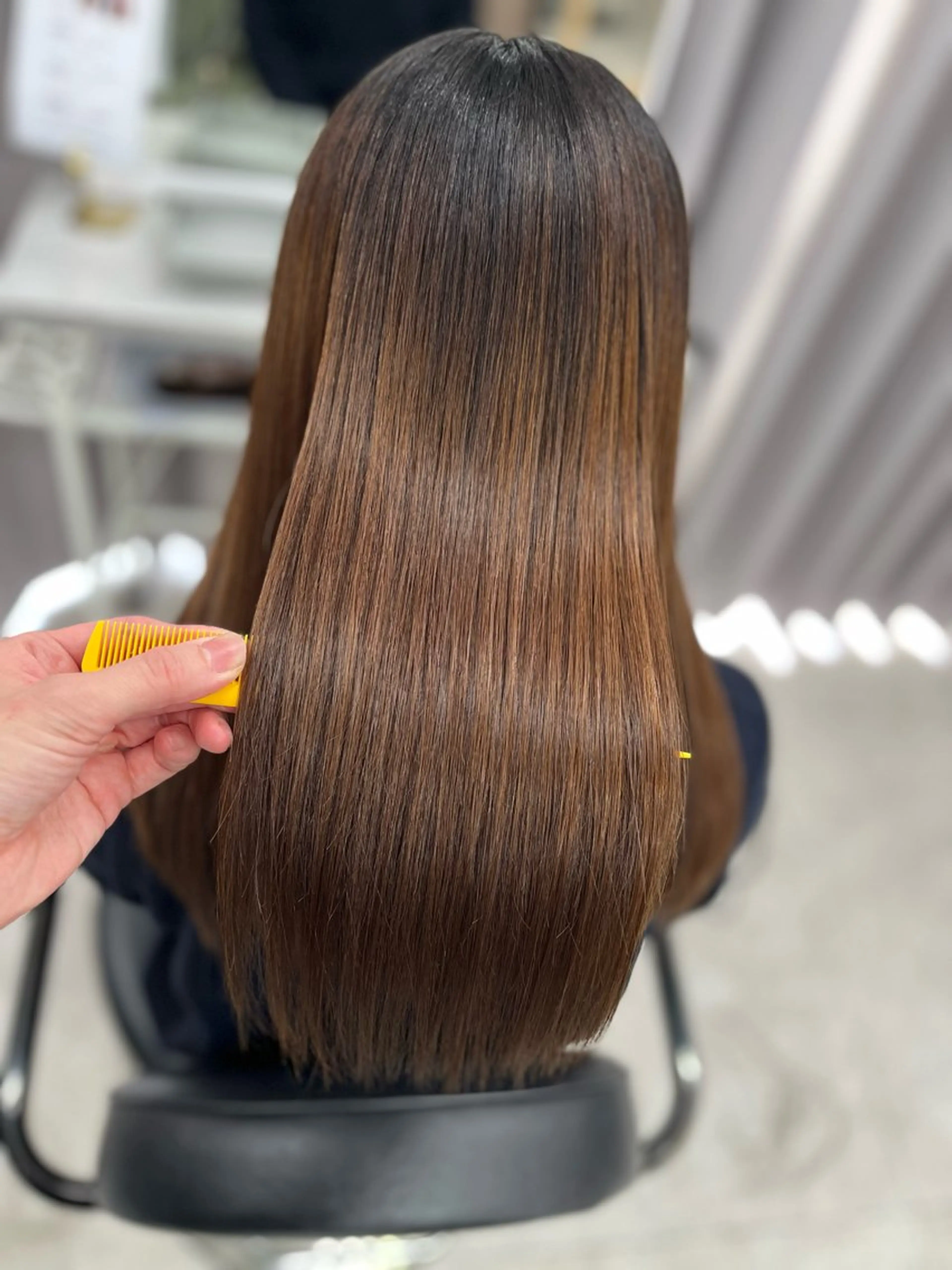 セミロング 縮毛矯正 トリートメント カット トリートメント 🫧ぷる艶カラー🫧 Yuubi🦩のヘアスタイル