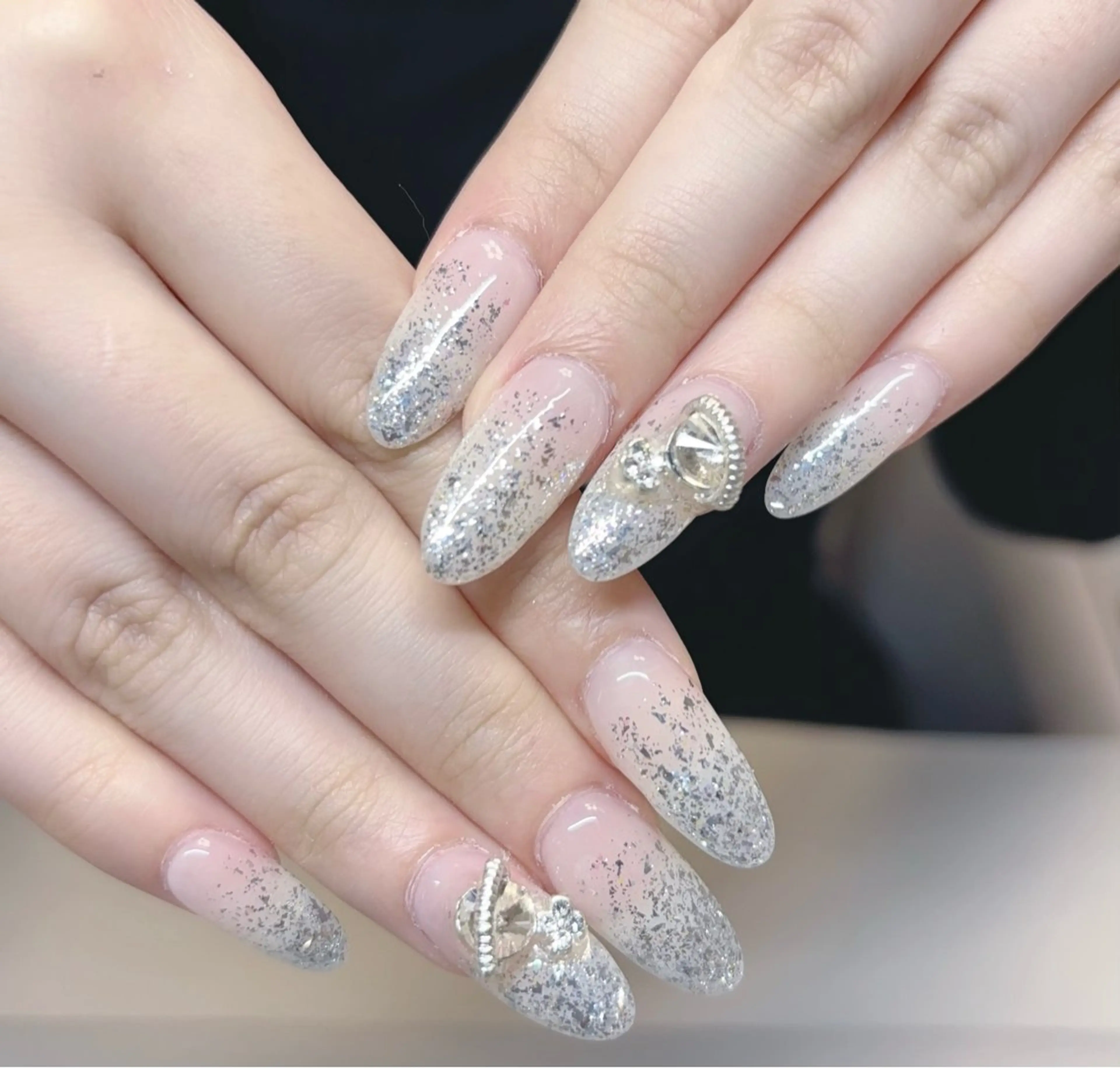 ネイル アートネイル オーロラネイル ジェルネイル ガーリー キラキラネイル Rika Nail salon 1のネイルデザイン