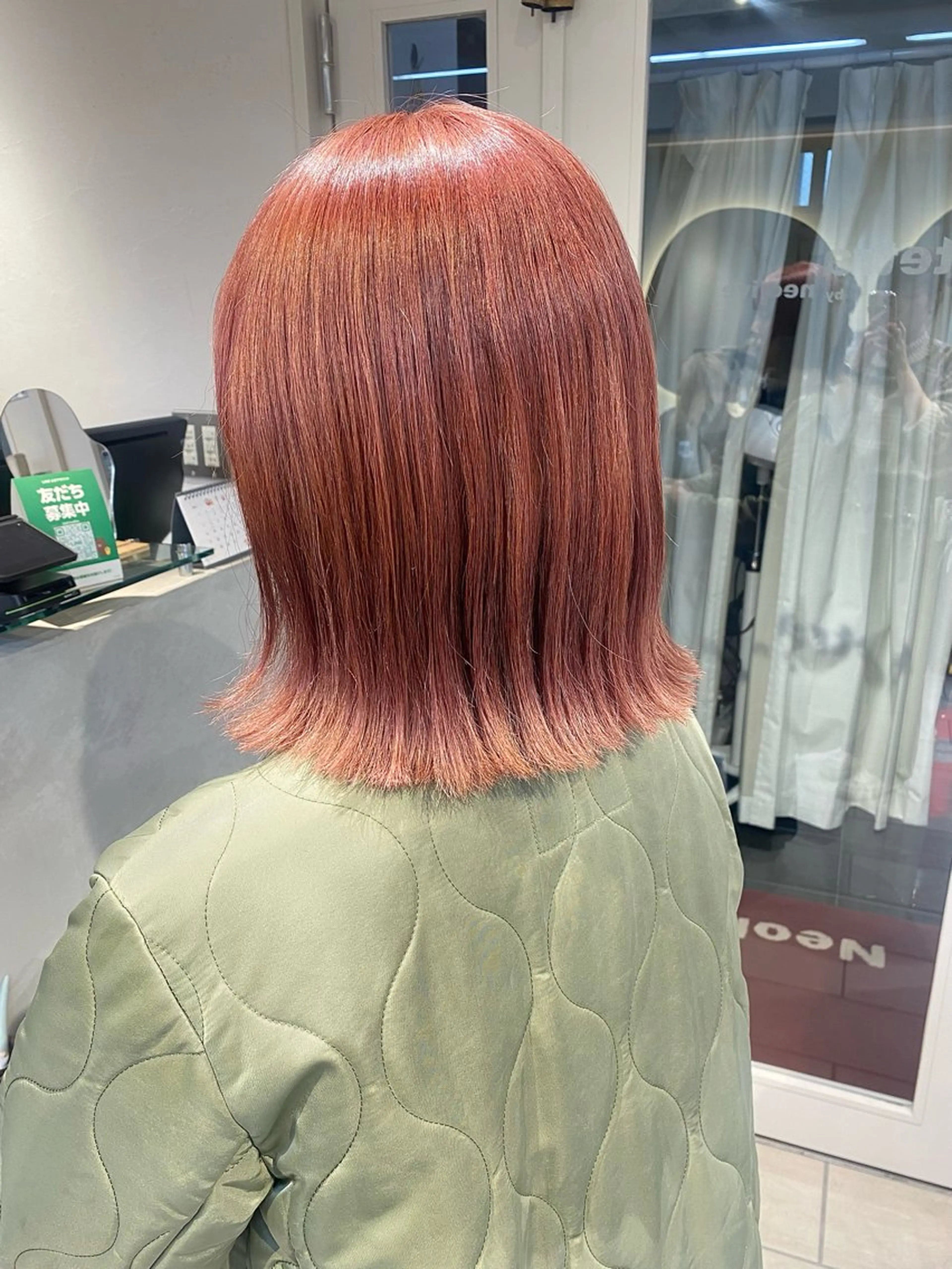 ミディアム カラー ベージュカラー ブリーチ ピンクカラー ピンクベージュ Aya　ブリーチなし 🌱　ダブルカラーのヘアスタイル