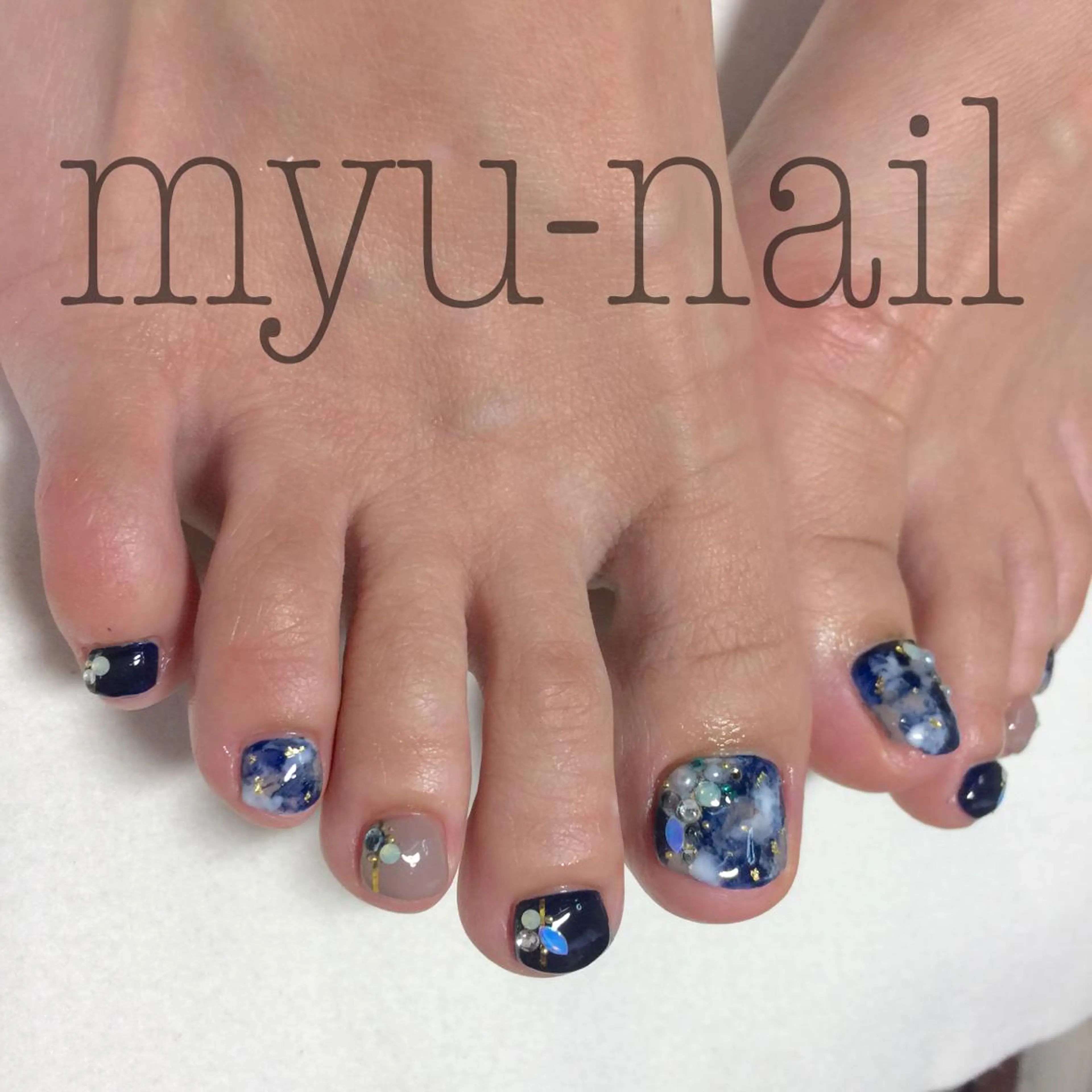 ネイル フットネイル ジェルネイル フットネイル ホームサロン myu-nailのネイルデザイン