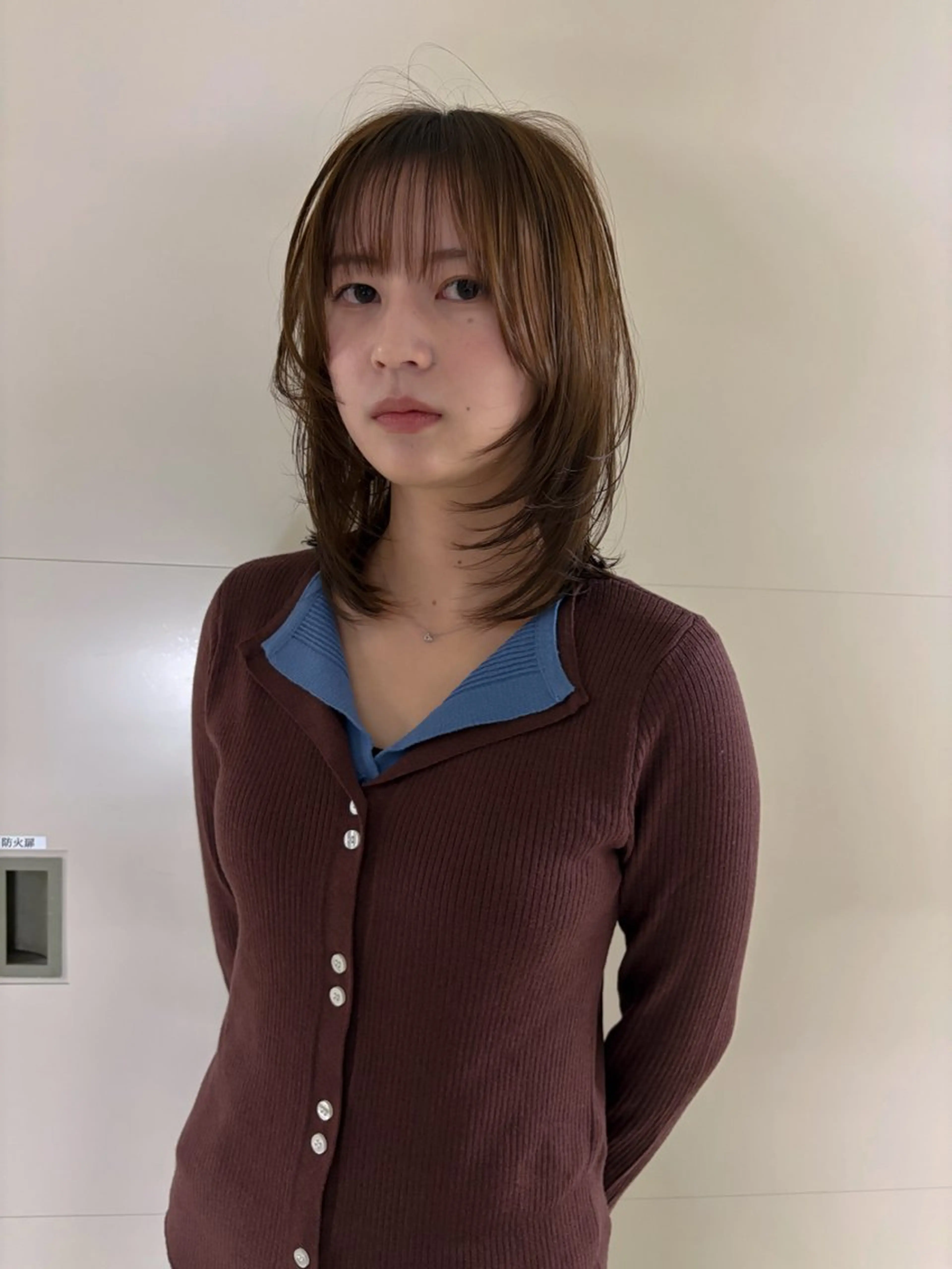 ミディアム 顔周りカット ハッシュカット カット ボブ/パーマ kusa‪🌱‬のヘアスタイル