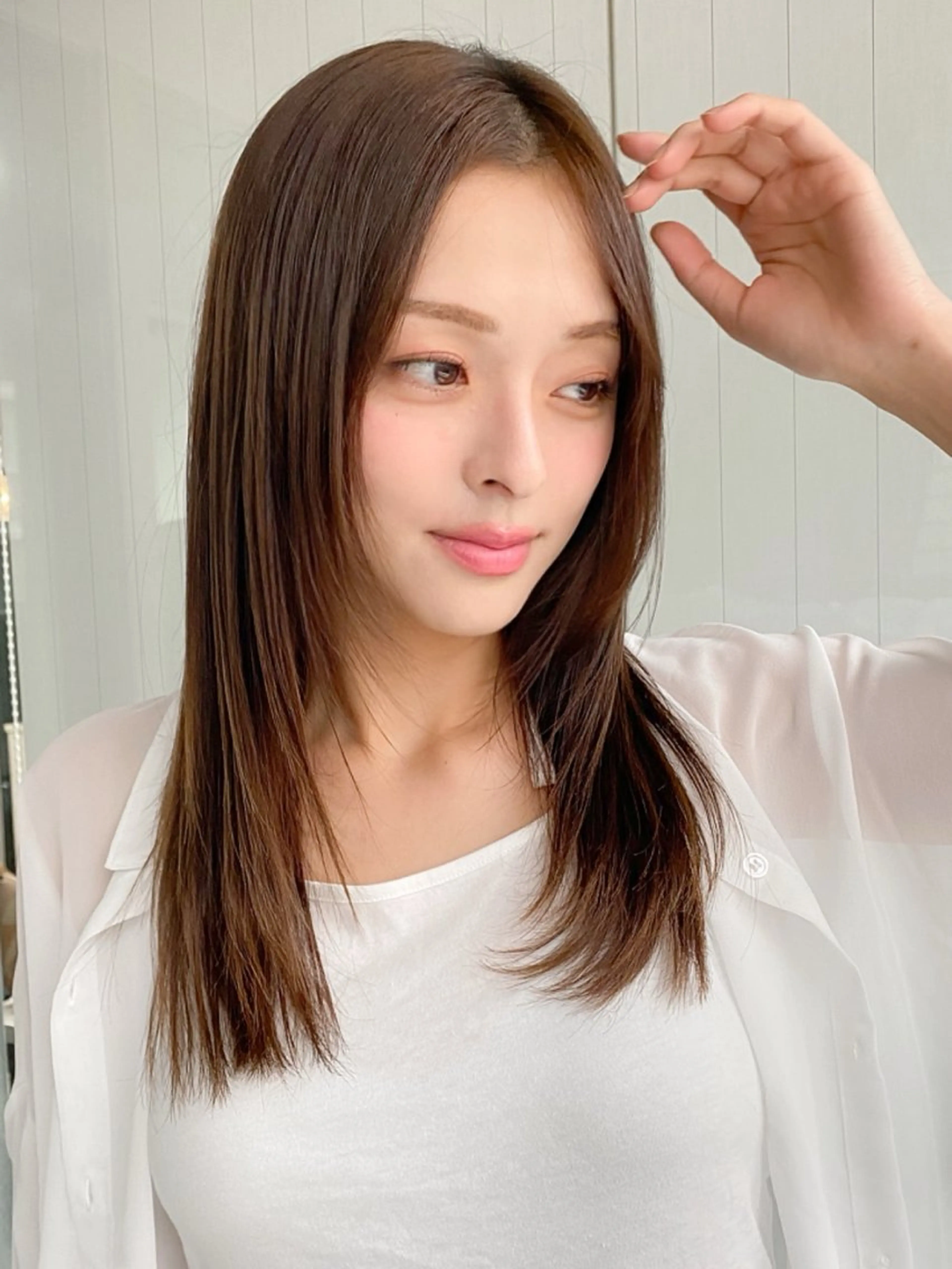 セミロング カラー レイヤーカット カット ヘアカラー トリートメント レイヤー×髪質改善✨ 渋谷/佐藤侑哉のヘアスタイル