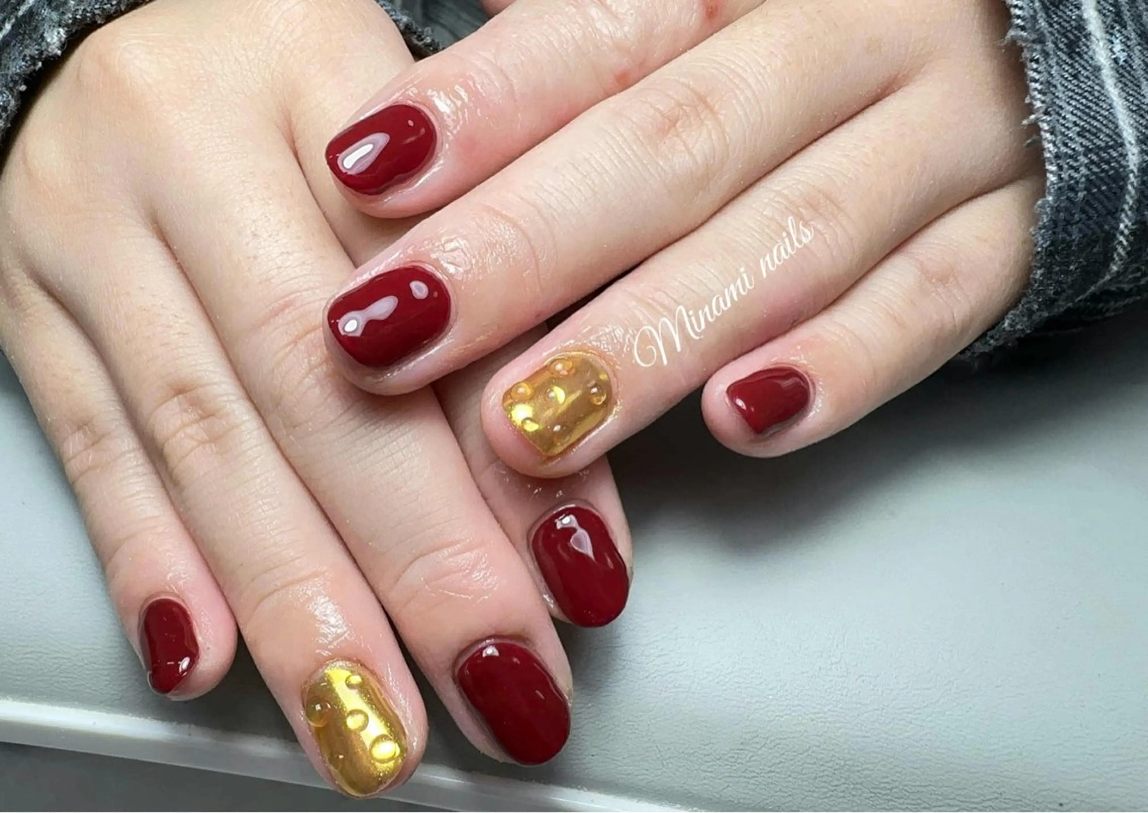ネイル アートネイル オーロラネイル ガーリー キラキラネイル 韓国ネイル Minami Nailsのネイルデザイン