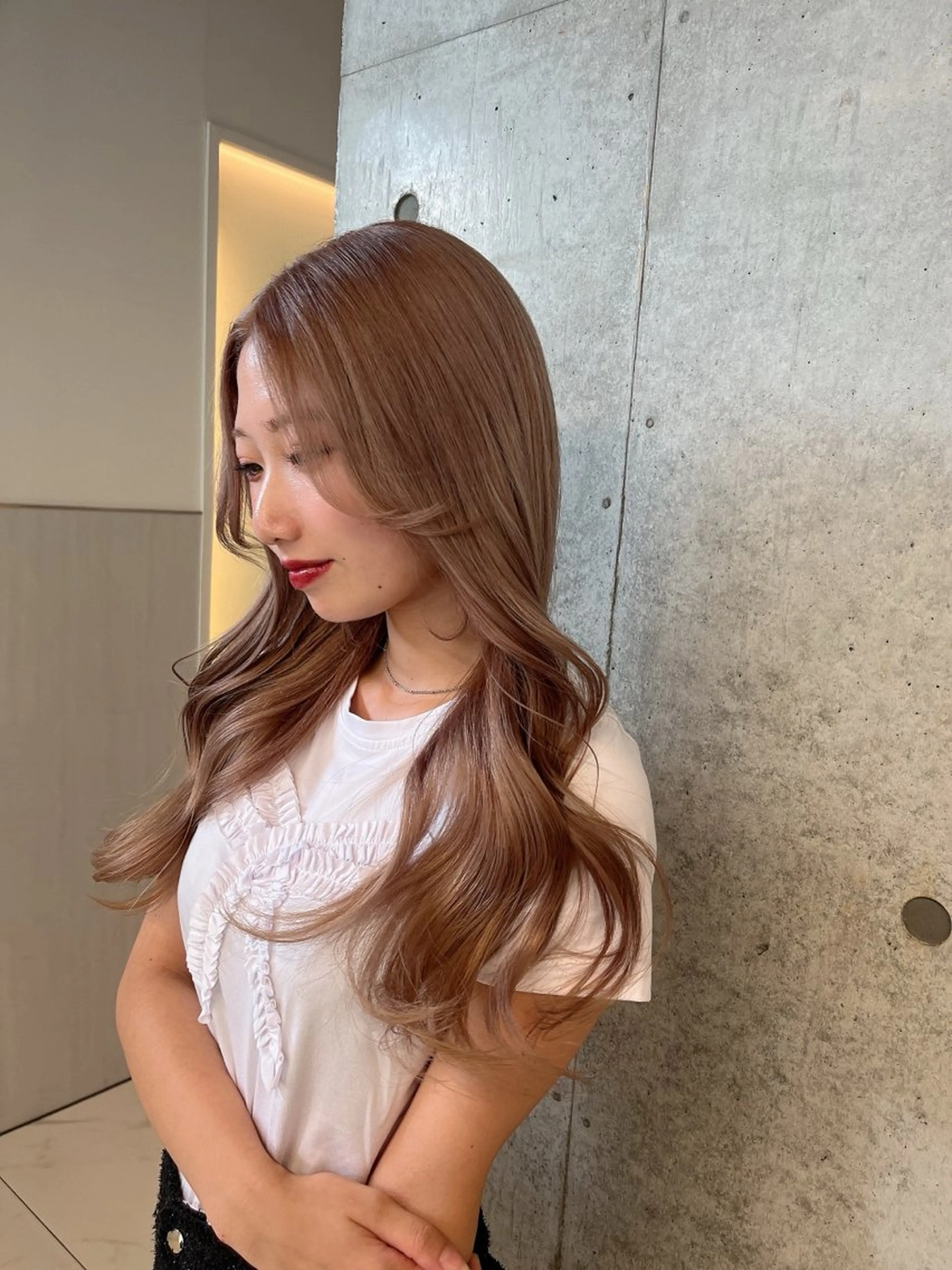 ロング カラー ブリーチ りおな/髪質改善/ カラー /平尾のヘアスタイル