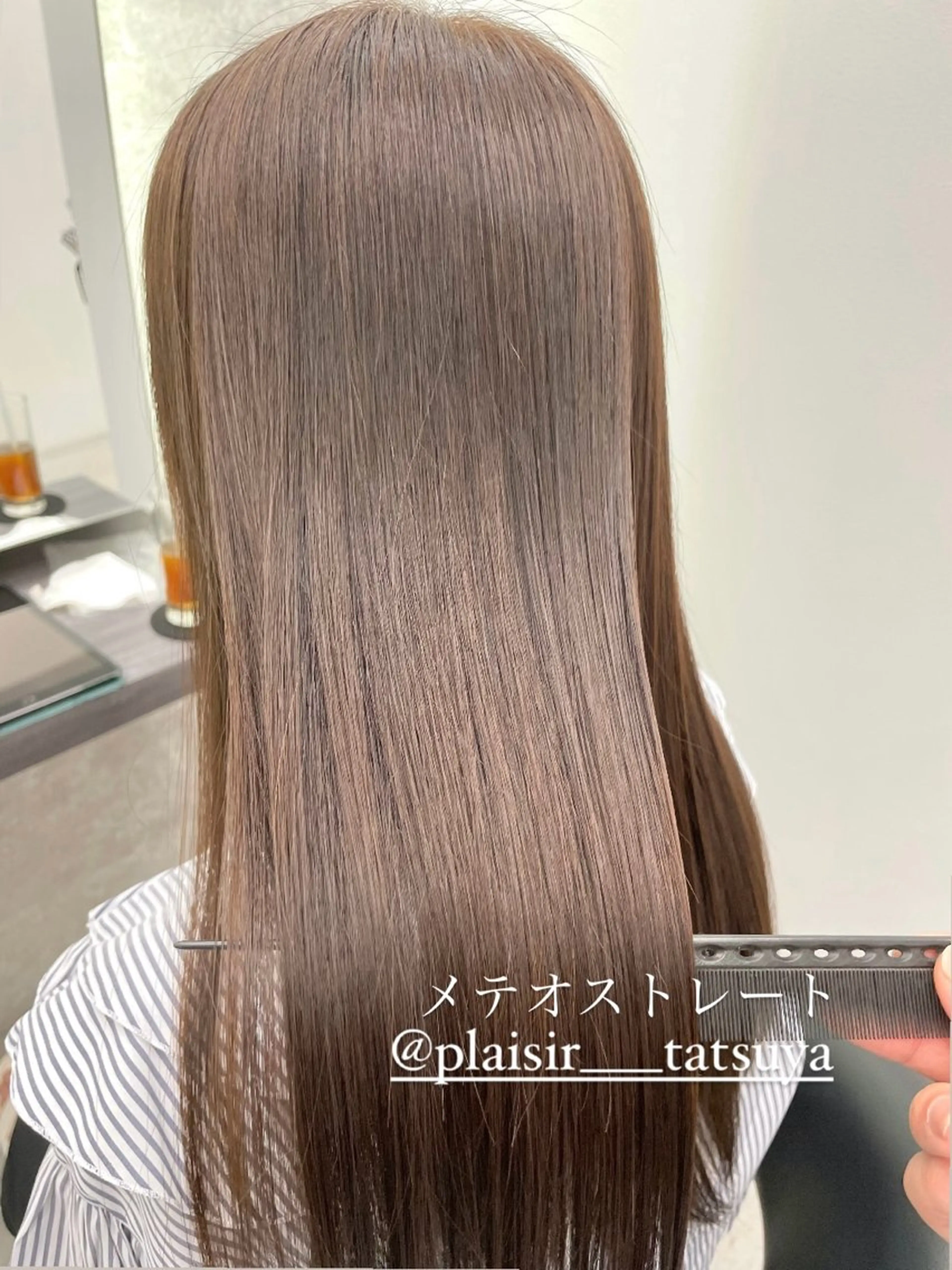 ロング 縮毛矯正 カット 縮毛矯正 佐々木 達也のヘアスタイル