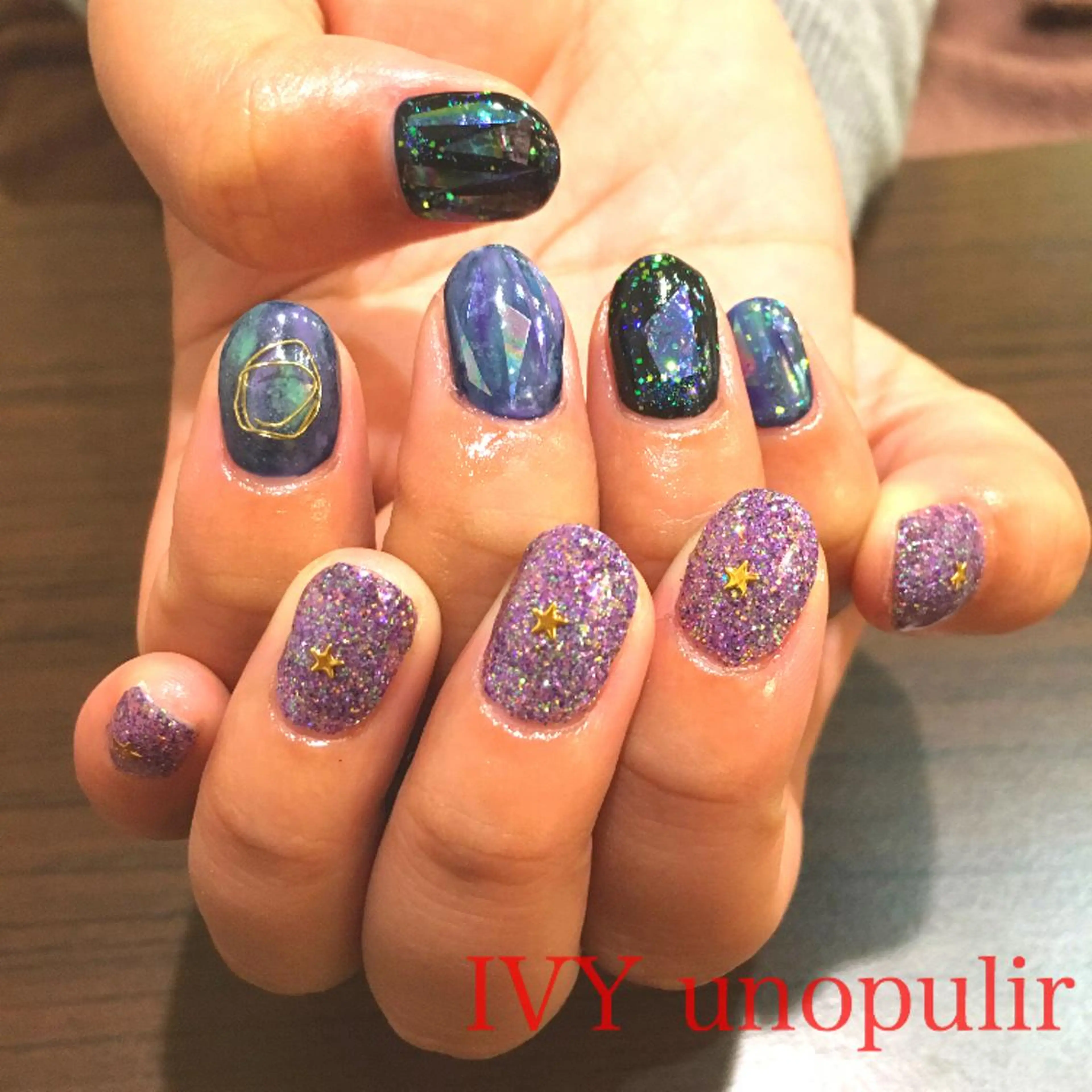 ネイル ラメ(グリッター) ニュアンスネイル アンドルーチェ スクールのマツエク・マツパデザイン