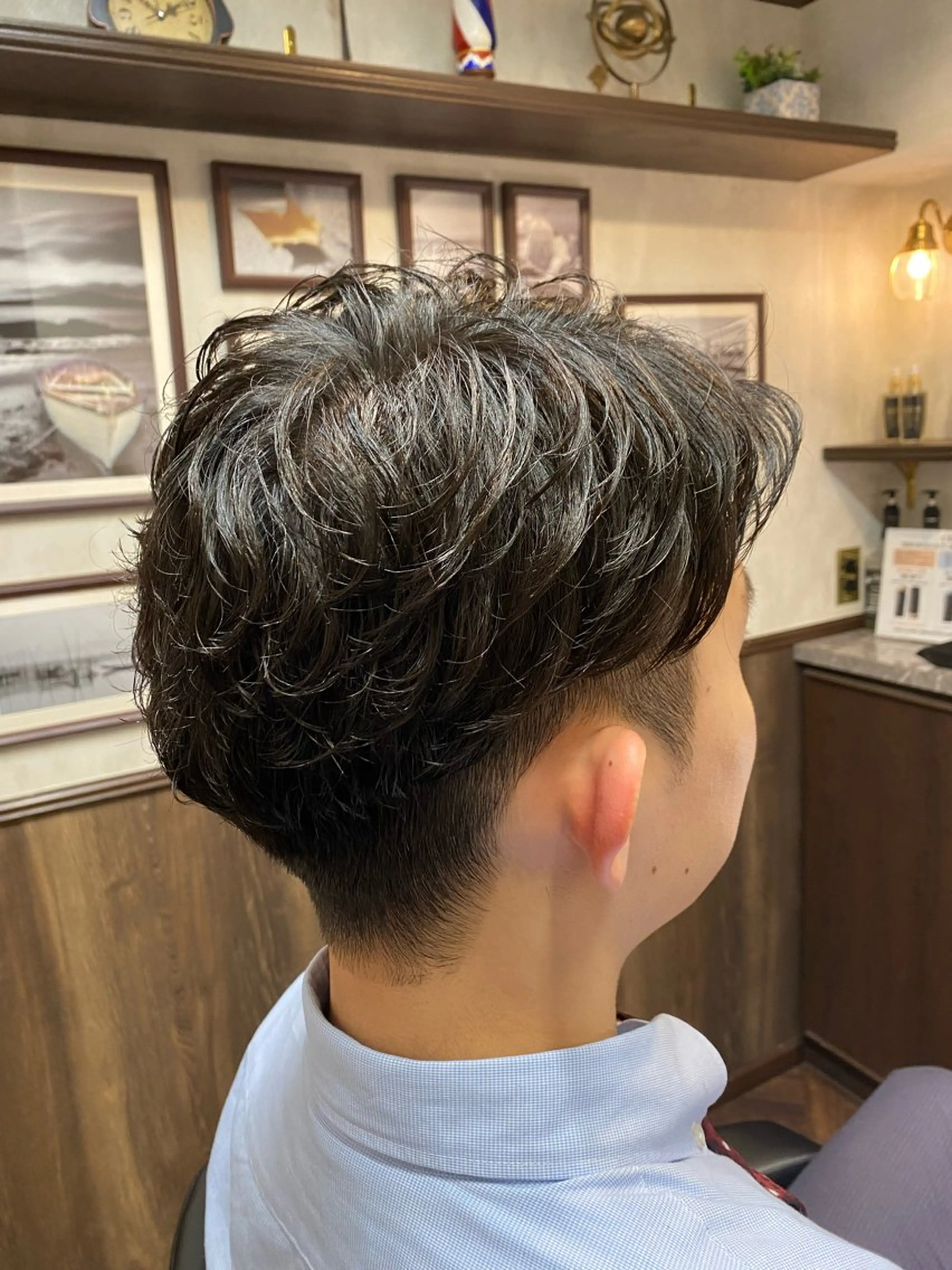 ショート パーマ LAVIE NEW STANDARD BARBER HANARE 新宿店所属・TANAHASHI ／モデル募集🆘のヘアスタイル