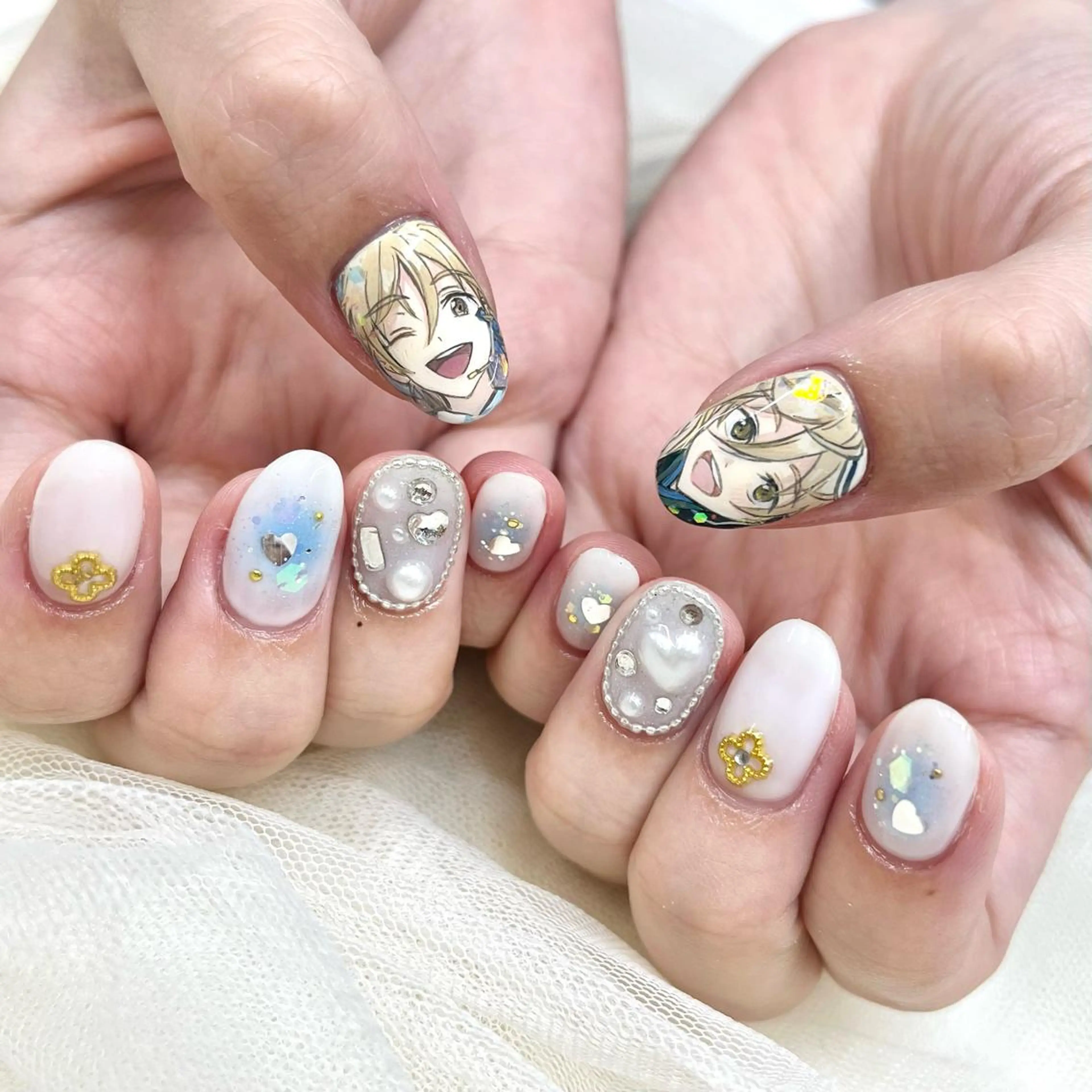 ミディアム ネイル ハンドネイル 池袋痛ネイル Nok. 渡辺のネイルデザイン