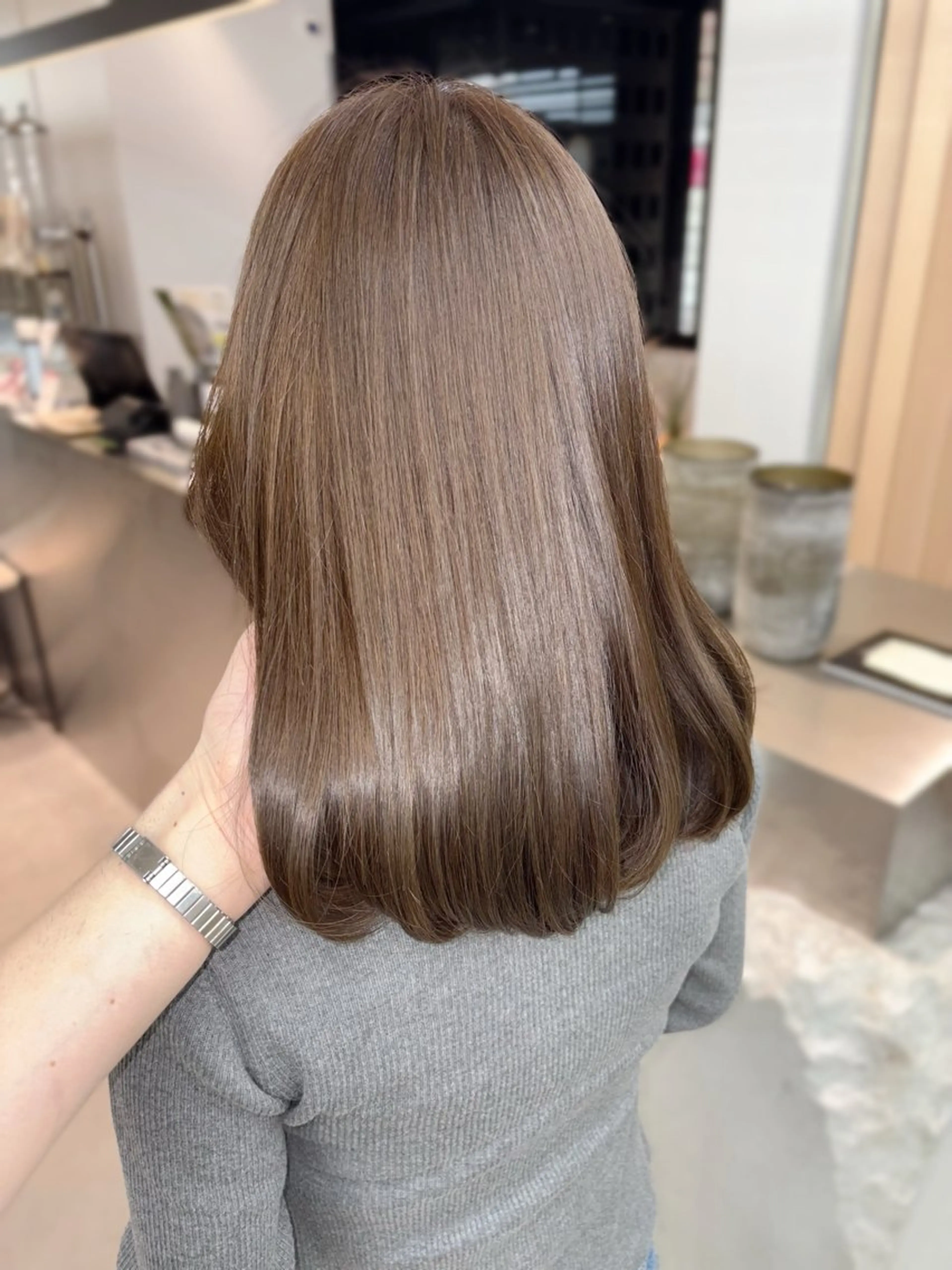 ❣️ブリーチなしで高発色❣️ミニモ学割❣️カット+ブリーチなしダブルカラー+トリートメント+超音波アイロンの写真