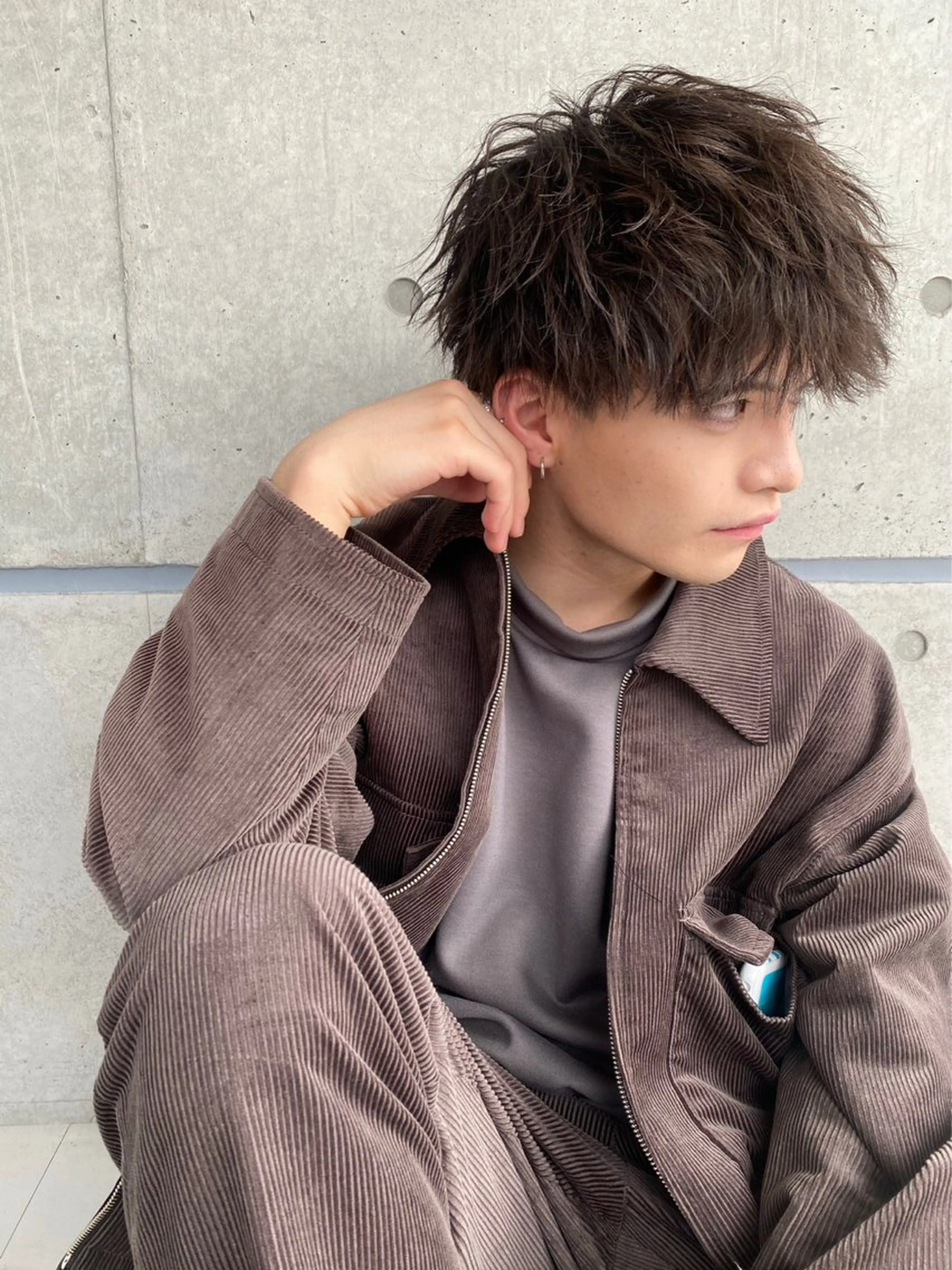 ミディアム カラー パーマ メンズ ✨【公式】渋谷メンズ サロン BLUCK✨のヘアスタイル