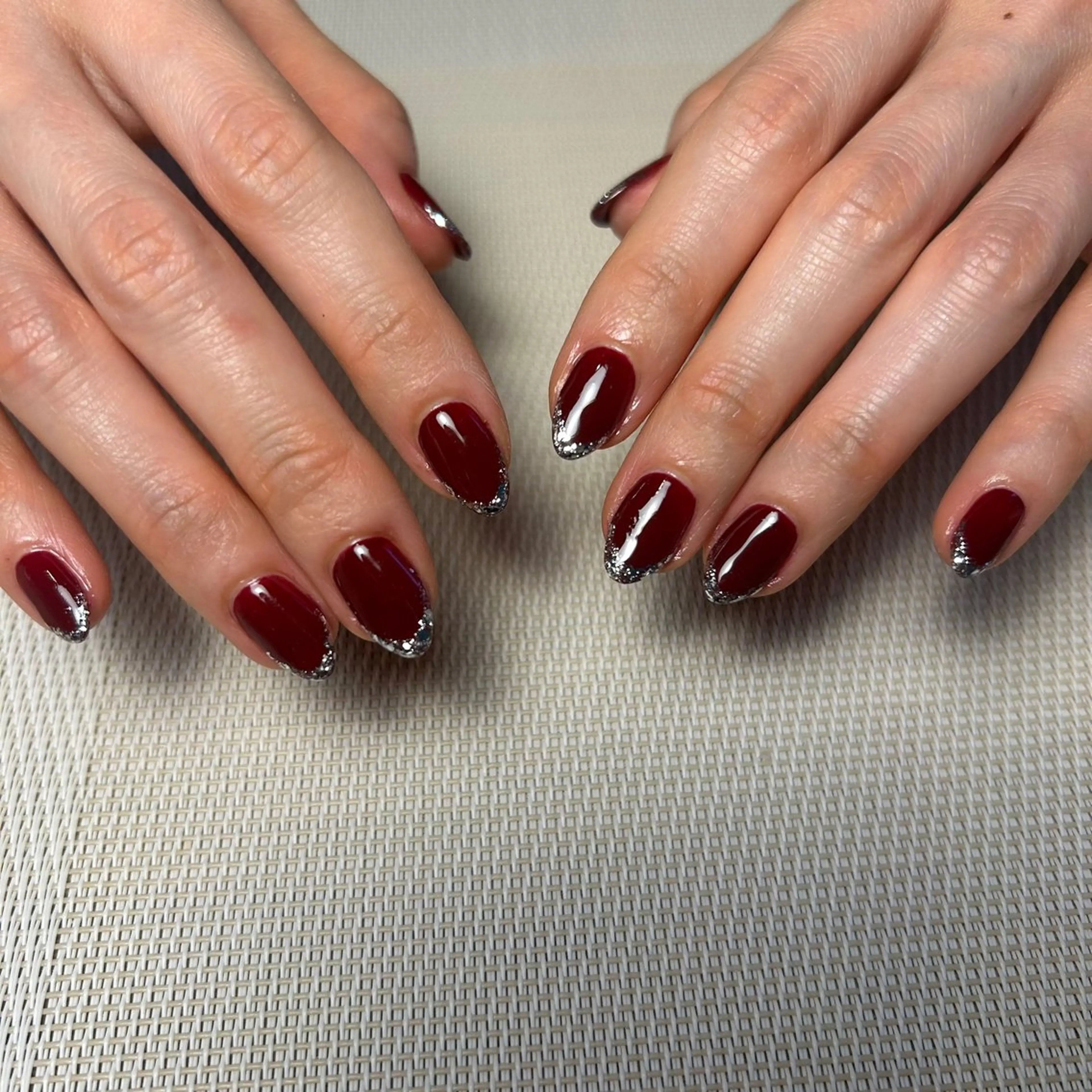 ネイル フレンチネイル ガラスフレンチ A I R I ♡のネイルデザイン