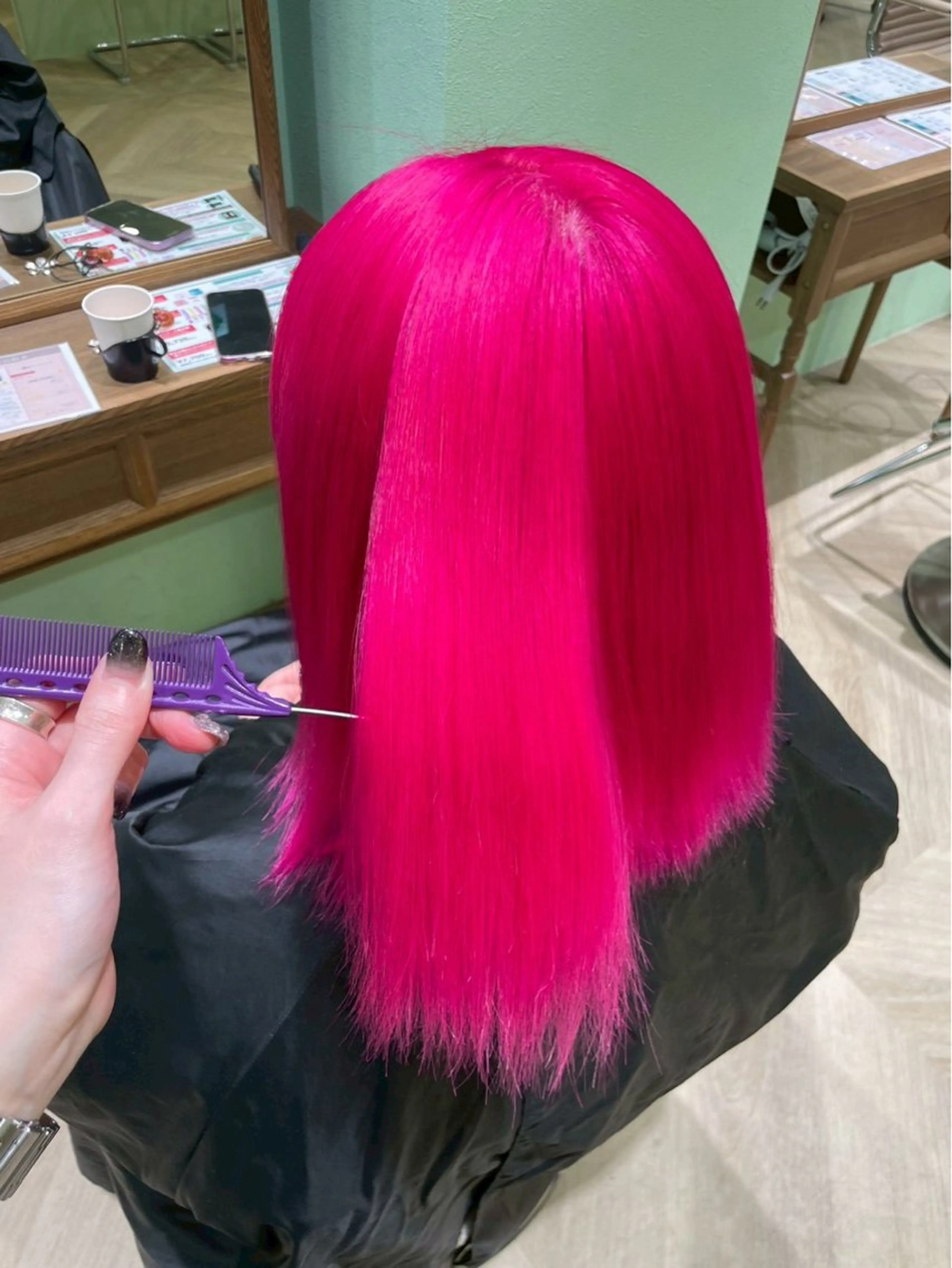 ミディアム カラー ヘアカラー 横浜/デザインカラー 個性派ヘアメ/まこのヘアスタイル