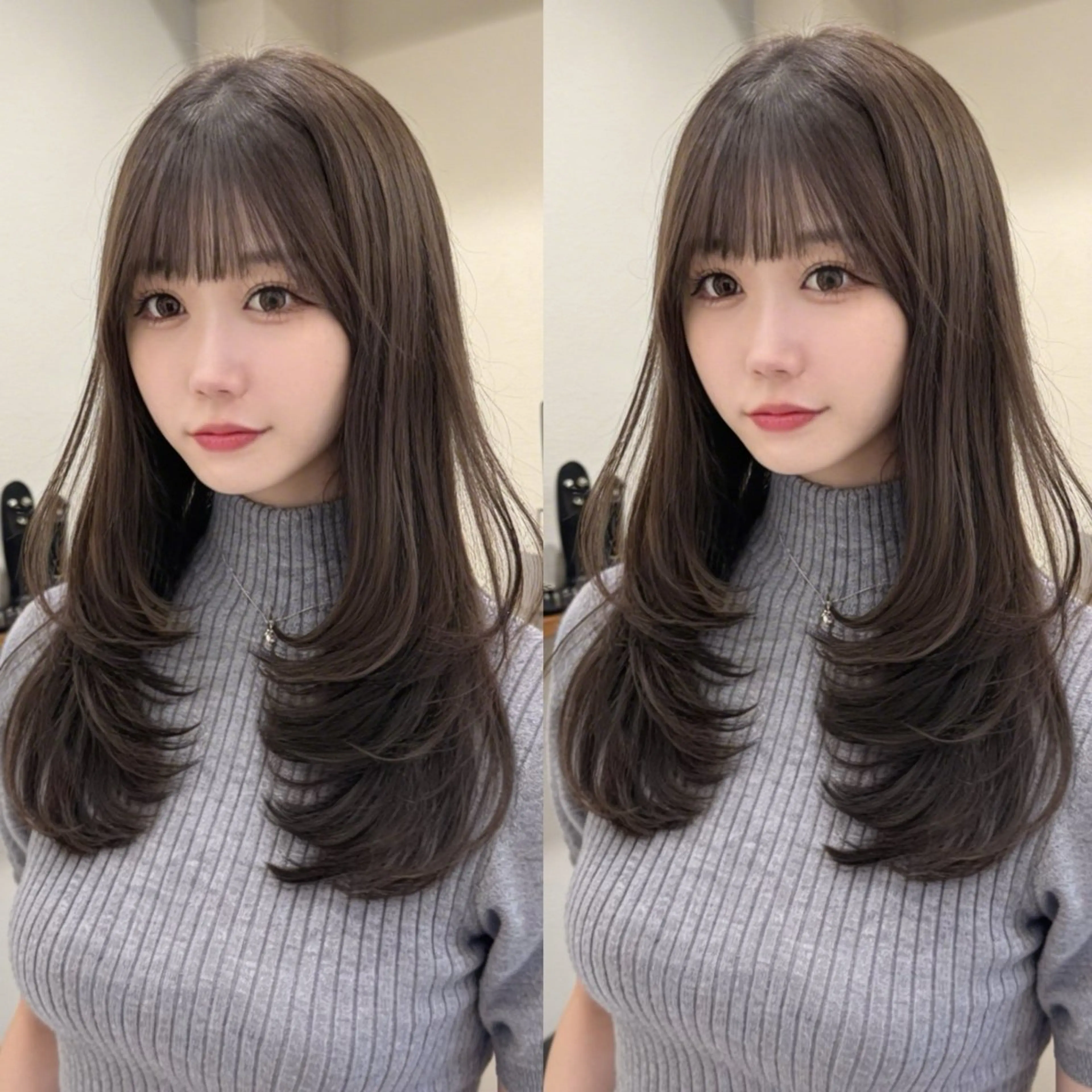 ロング カット ヘアカラー 🪞顔周りカット🪞 北里朋子のヘアスタイル