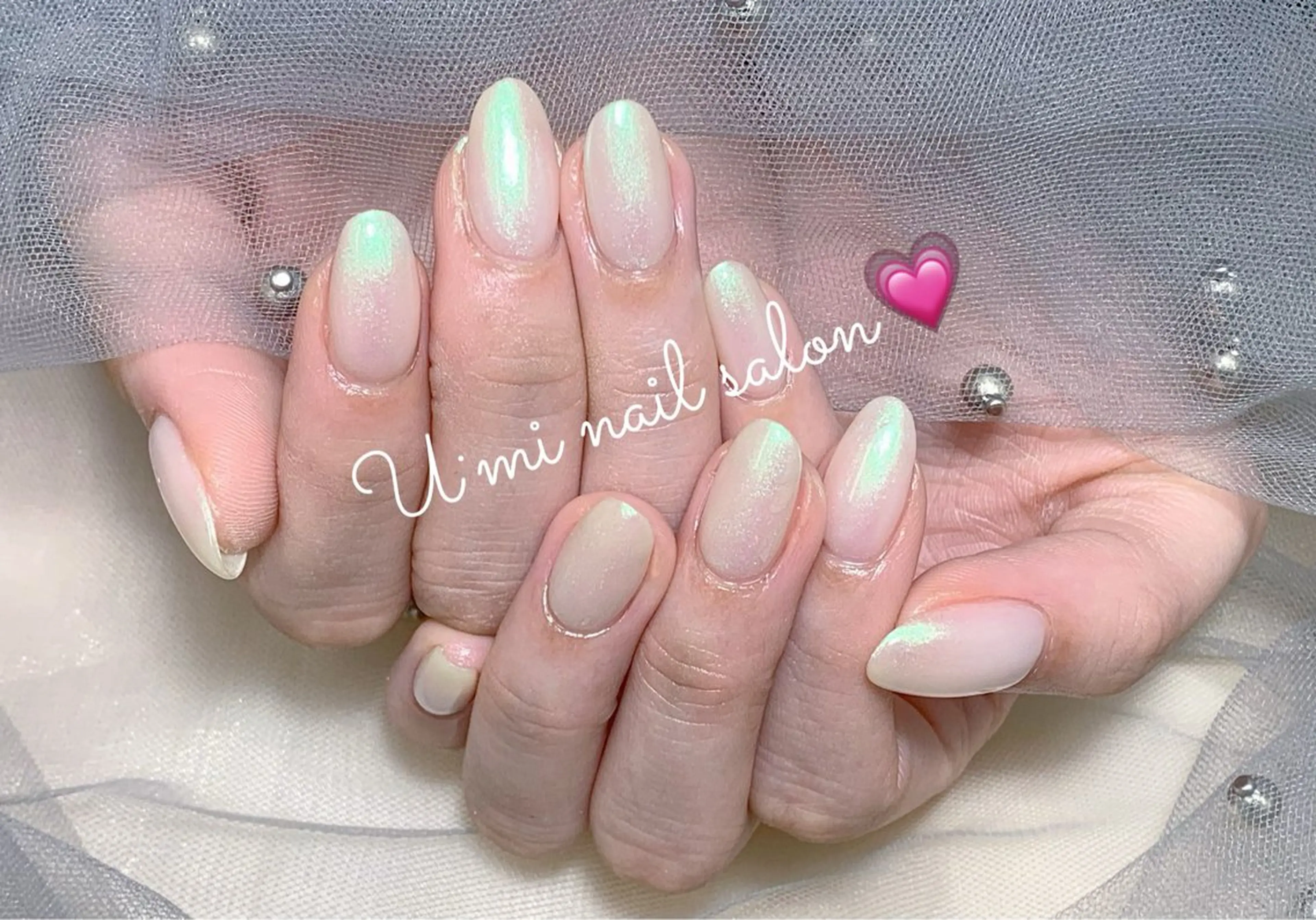 ネイル ミラーネイル ワンカラーネイル ハンドネイル Ｕ·Mi nail salon所属・u・mi  上野御徒町パラジェルのネイルデザイン