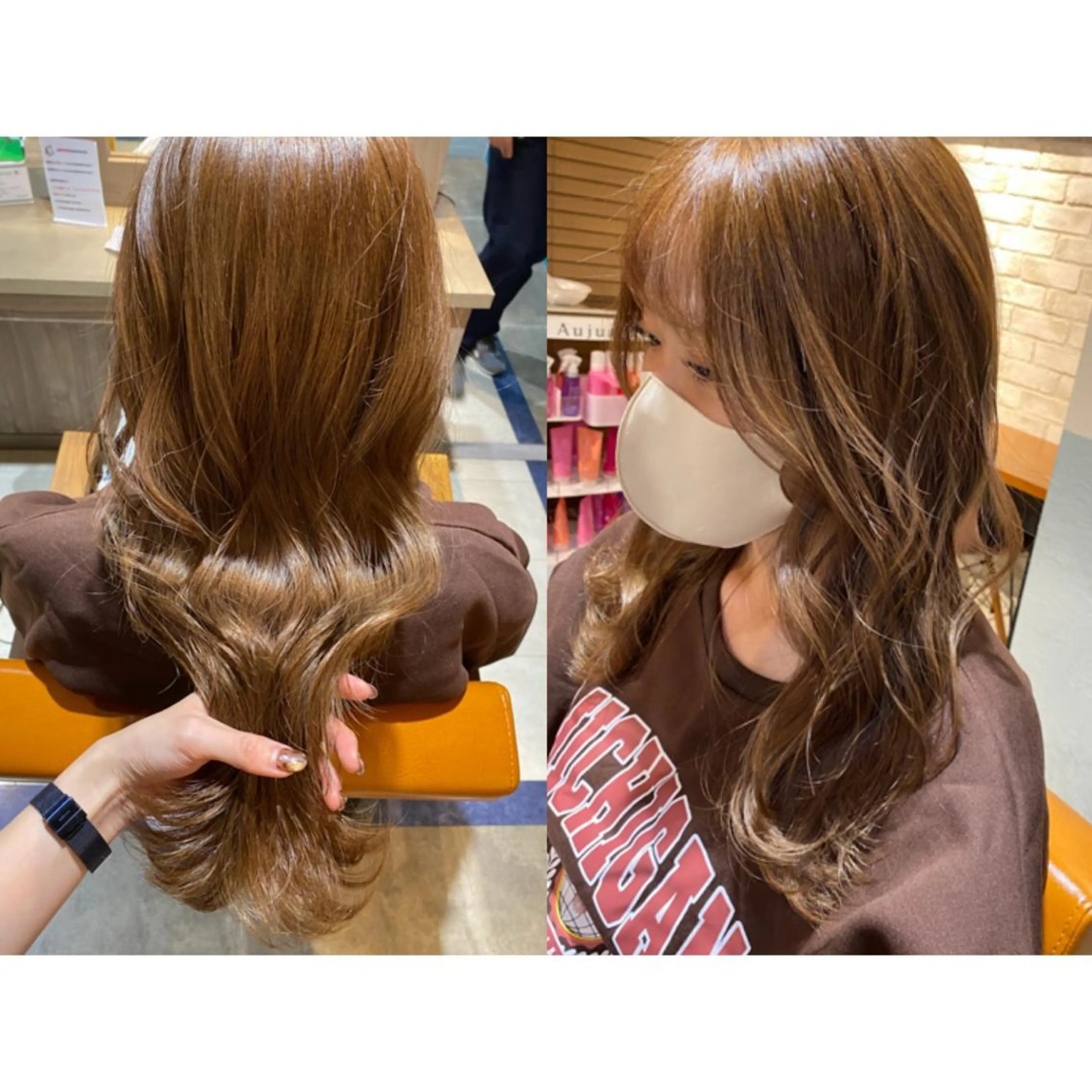 カラー ベージュカラー カット 🐻結んで可愛い hair EMI🐻のヘアスタイル