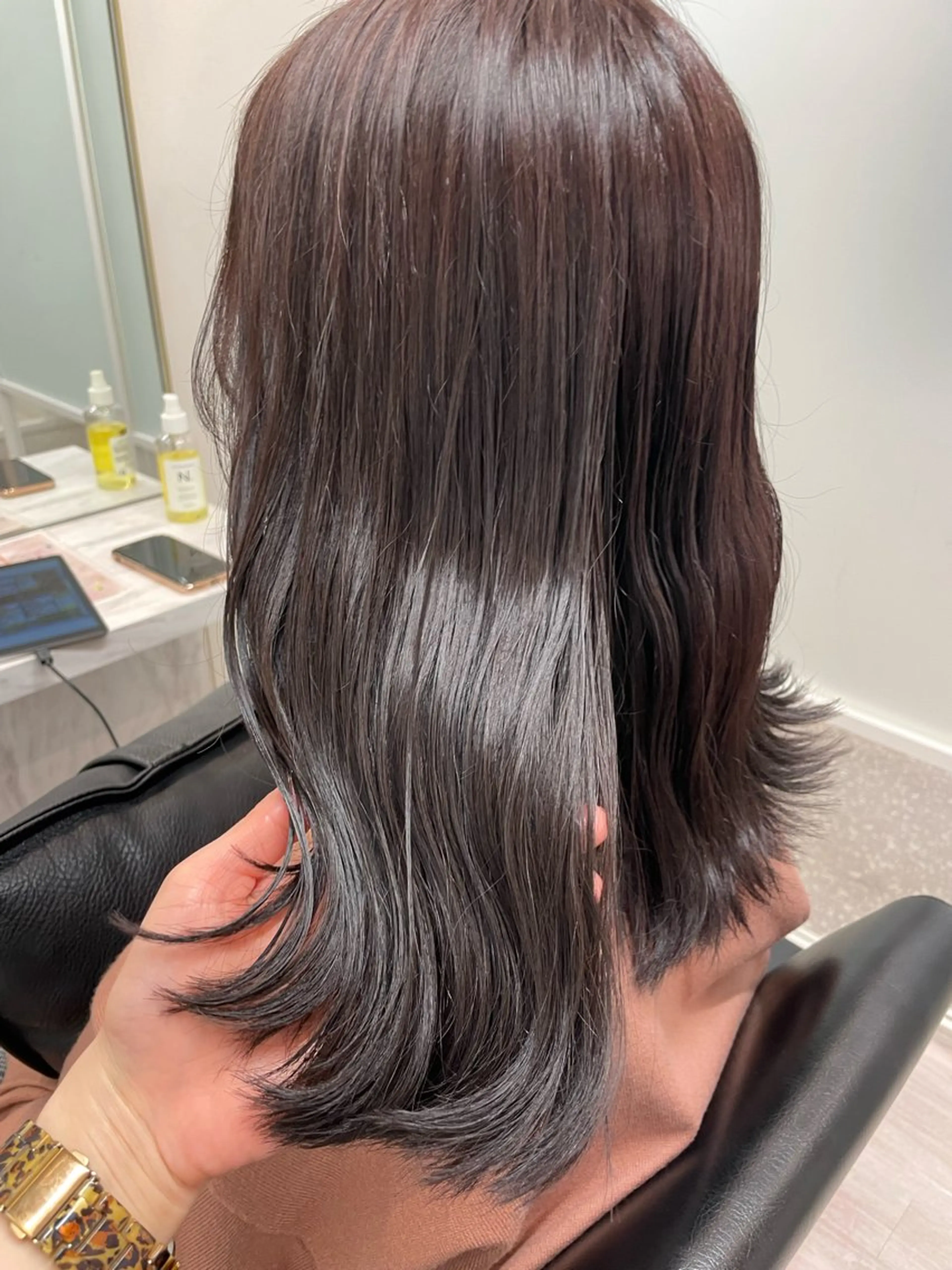 セミロング カラー 暖色/オリーブカラー /中村未来🍒🫒のヘアスタイル