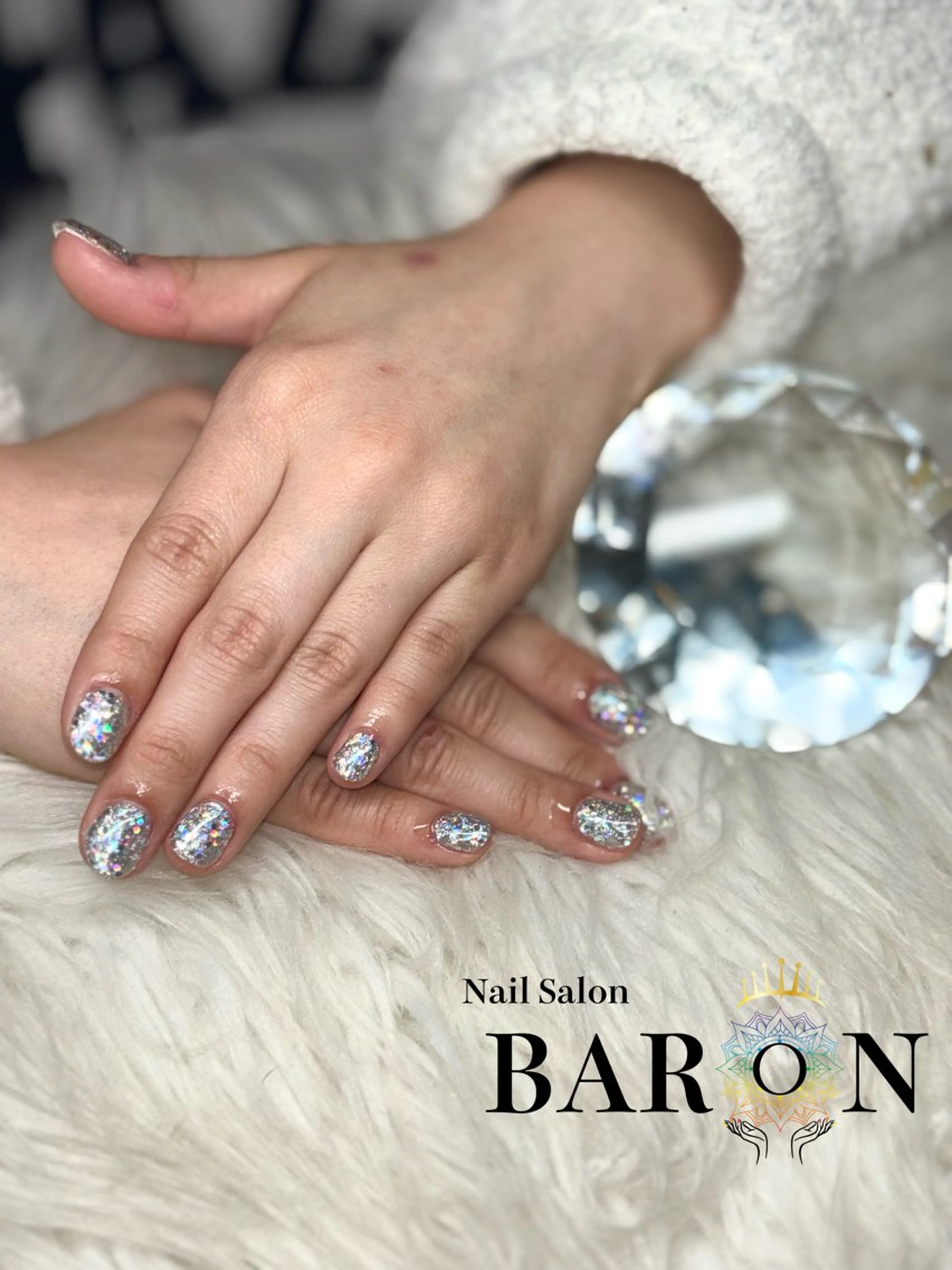 ネイル ラメ(グリッター) ワンカラーネイル ♛︎BARON♛︎ MASHIROのネイルデザイン