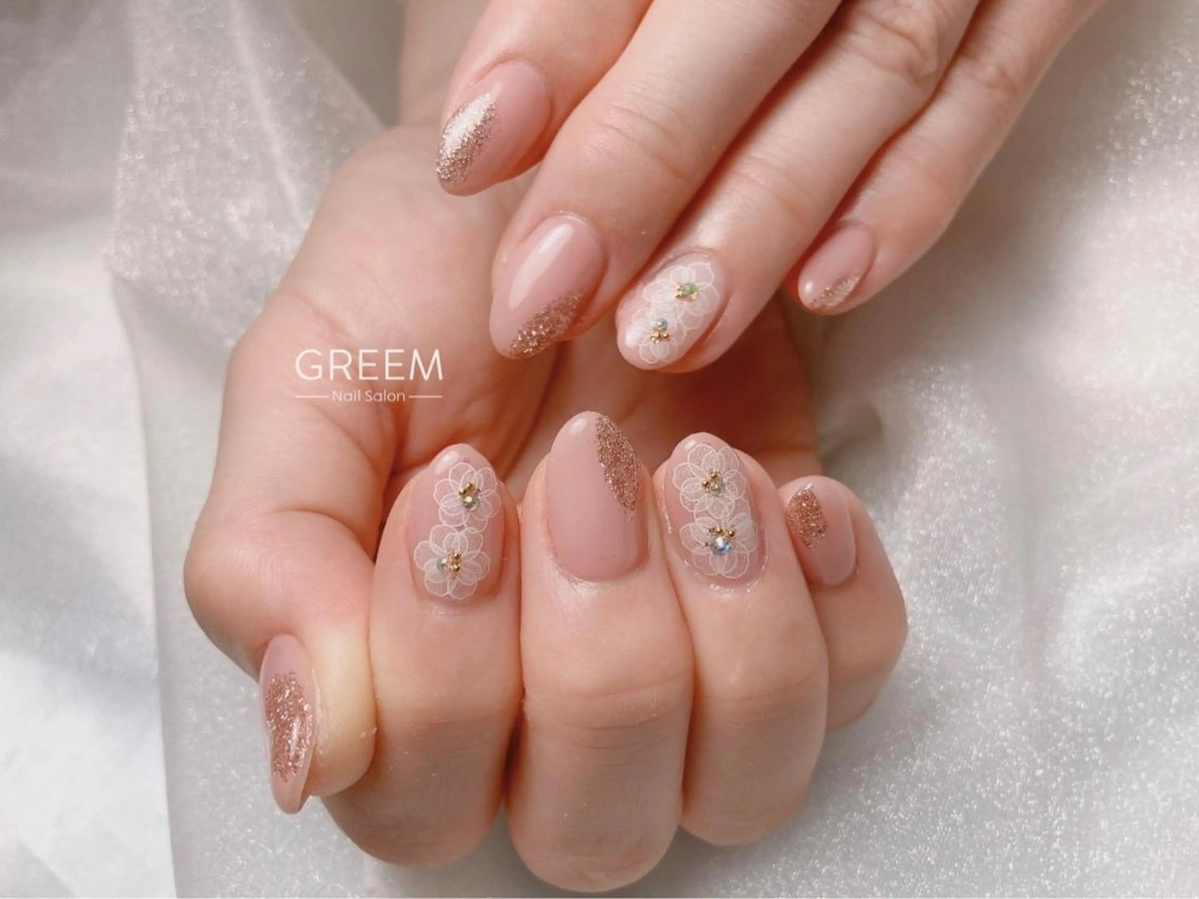 ネイル フラワーネイル GREEM グリームのネイルデザイン