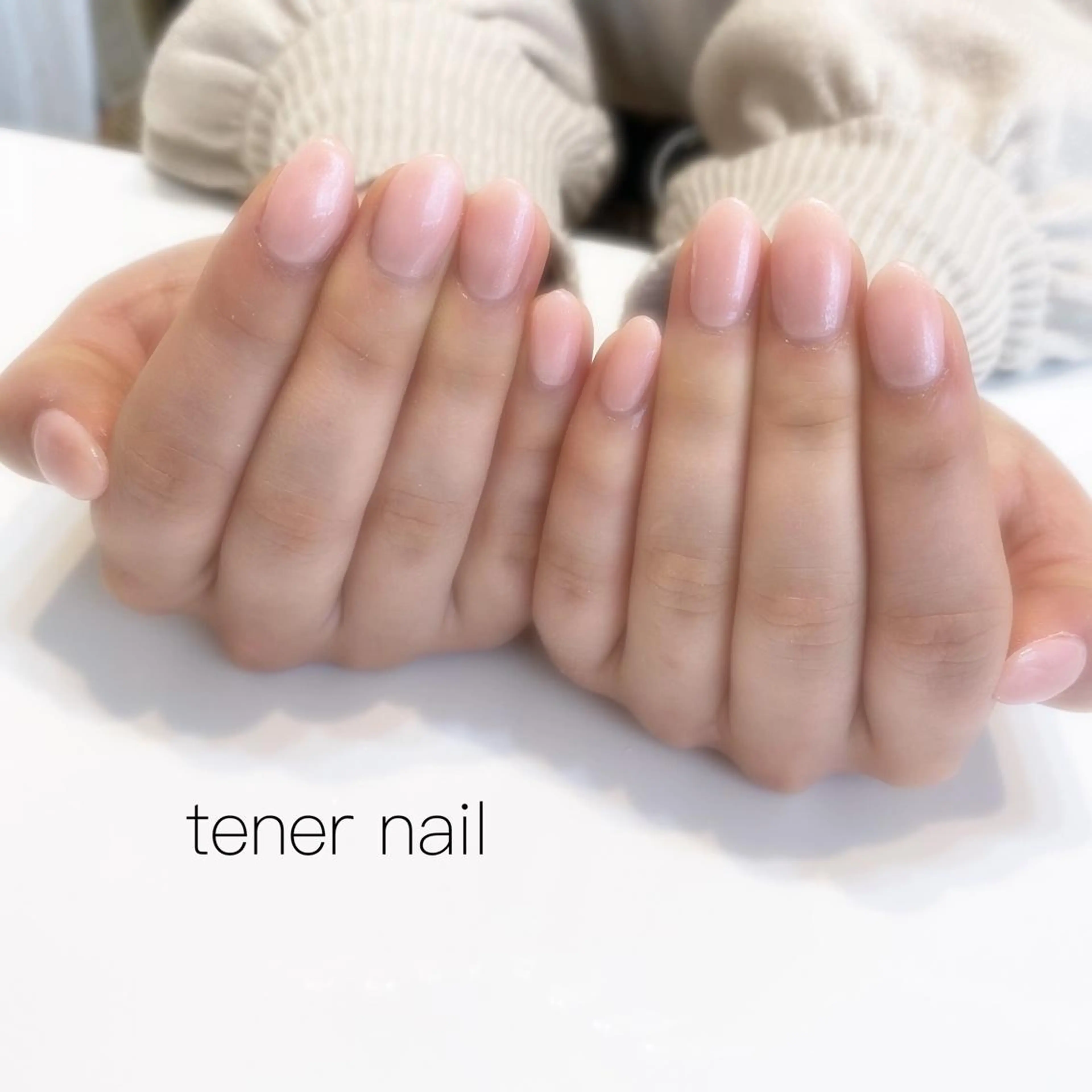 ネイル クリアネイル ラメ(グリッター) ピンク テネルネイル tener nailのネイルデザイン