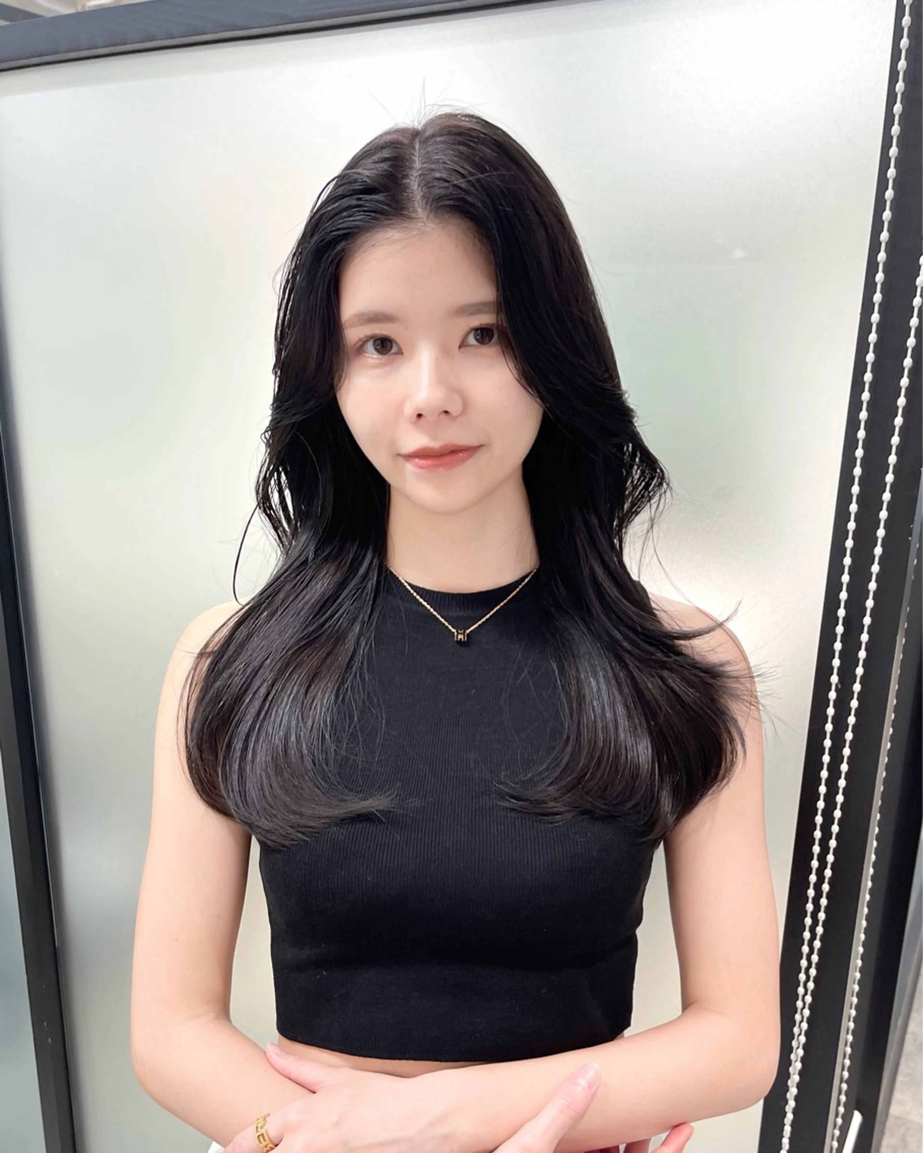 ロング 韓国風ヘア レイヤーカット カット ヘアカラー トリートメント 韓国レイヤーカット 髪質改善▫️水野有真のヘアスタイル