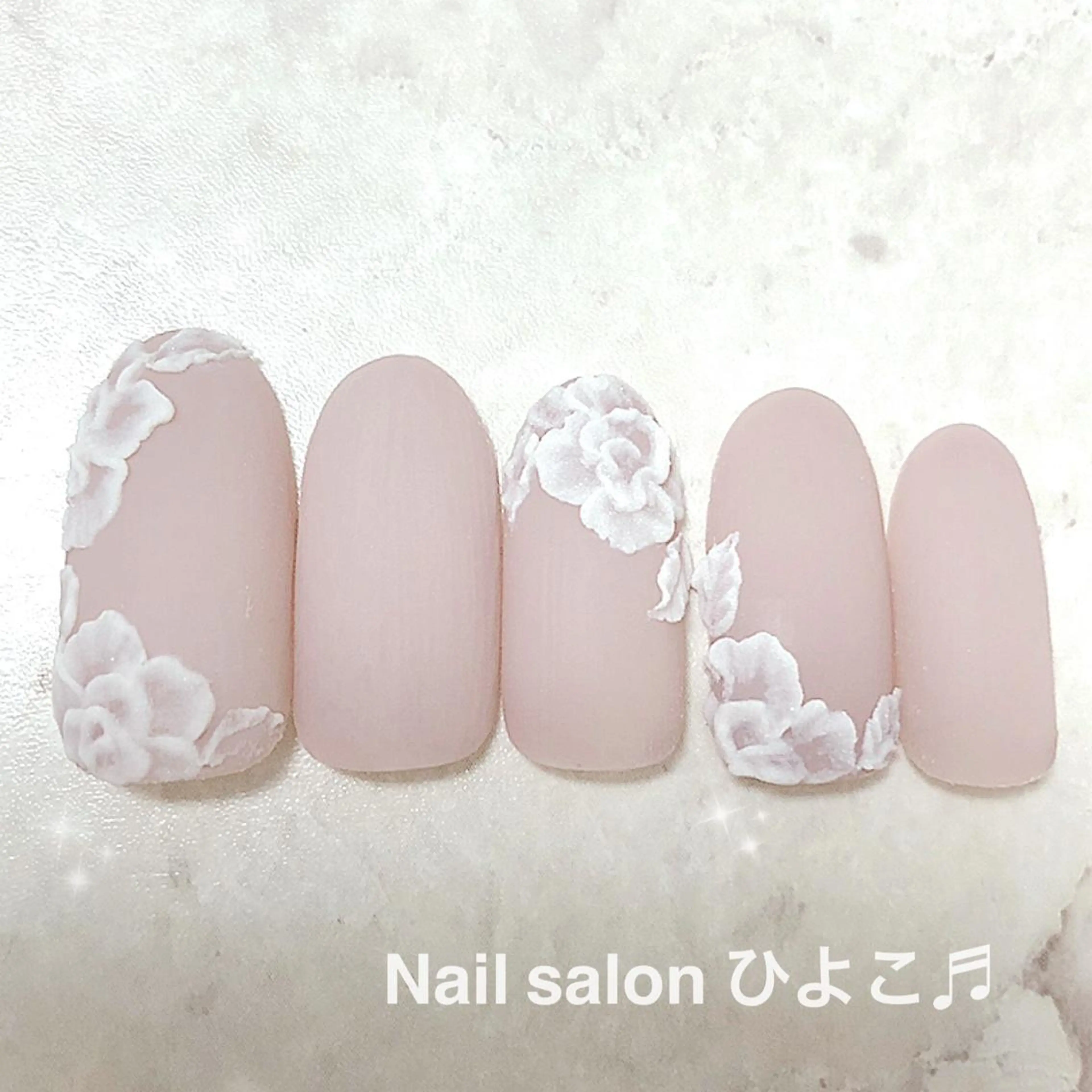 ネイル アートネイル マットネイル ブライダルネイル Nail salon ひよこ♬のネイルデザイン