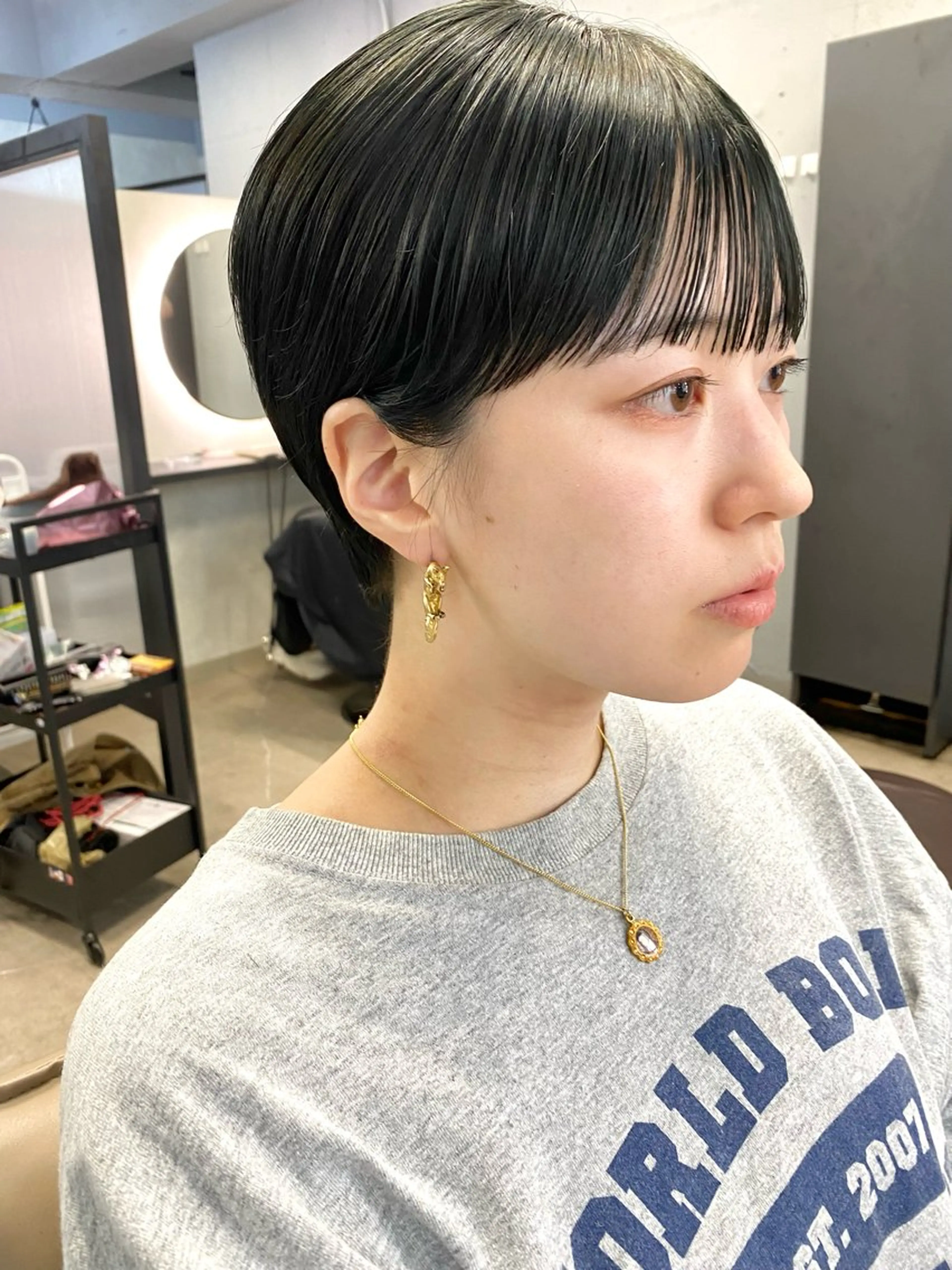 ショート カラー カット ヘアカラー トリートメント IVORY.所属・🟩白髪ぼかし/ボブ /ショートヘア/大司のヘアスタイル